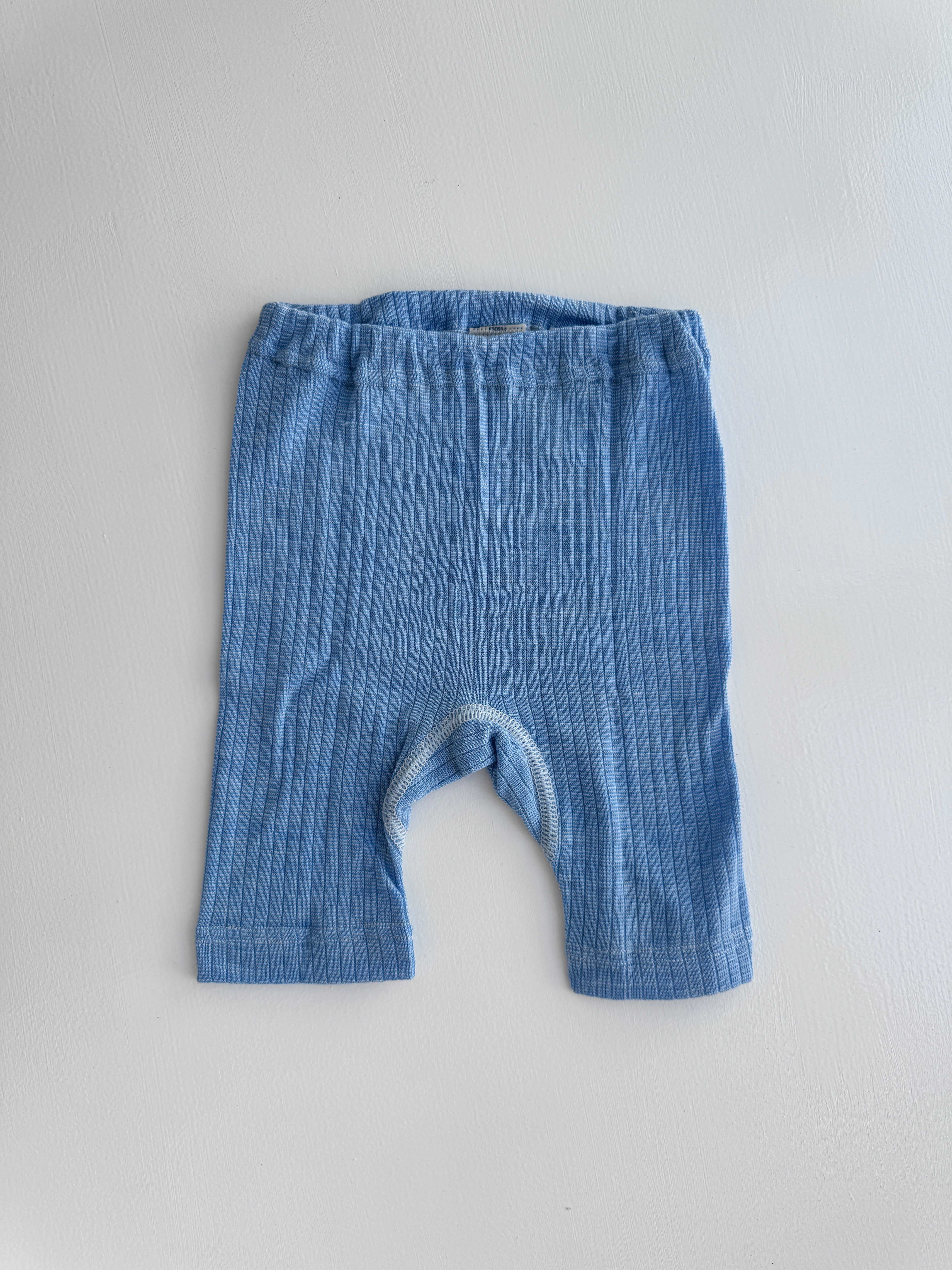 Bermudashorts uld/silke/bomuld - blå