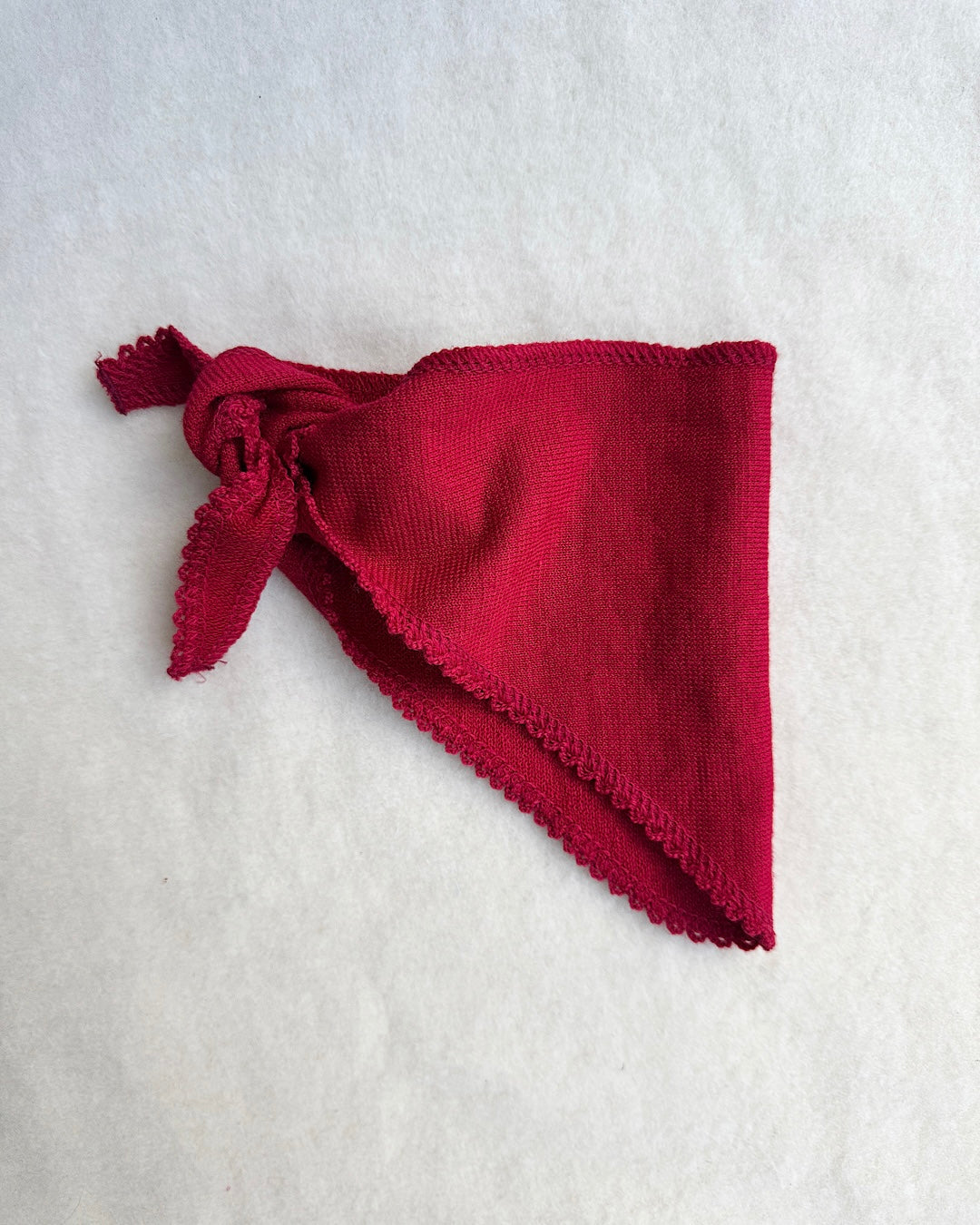 Tørklæde uld/sike - Rød