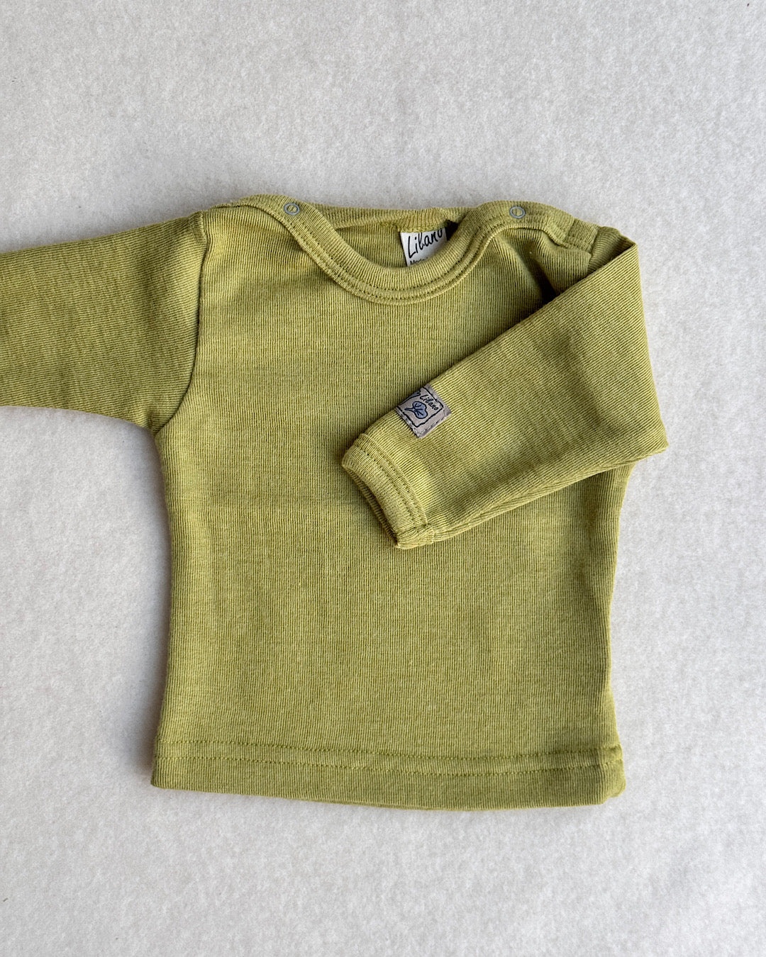Bluse uld/silke - kiwi
