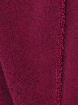 100% Uldfleece tæppe med smuk kant - Bær