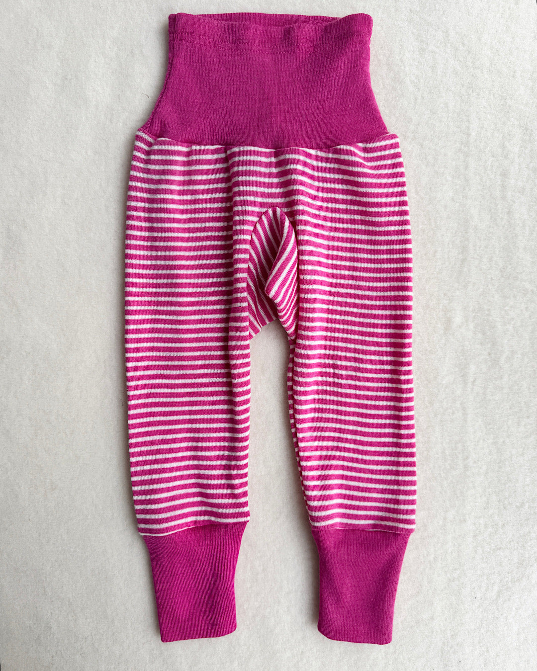 Bukser uld/silke - pink strib