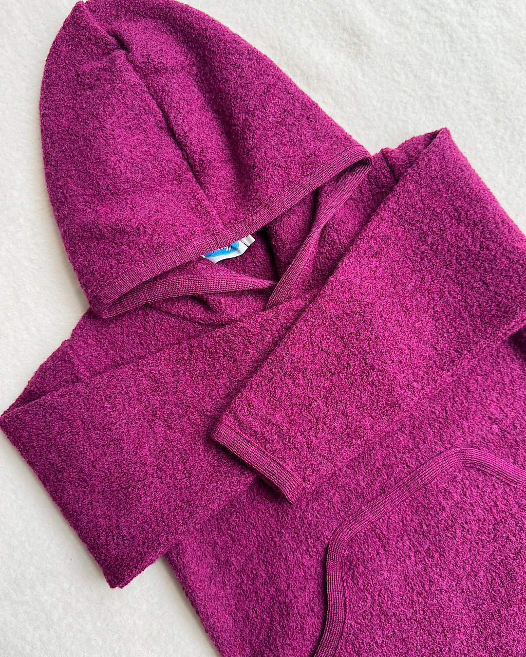 Hoodie i uld - bær