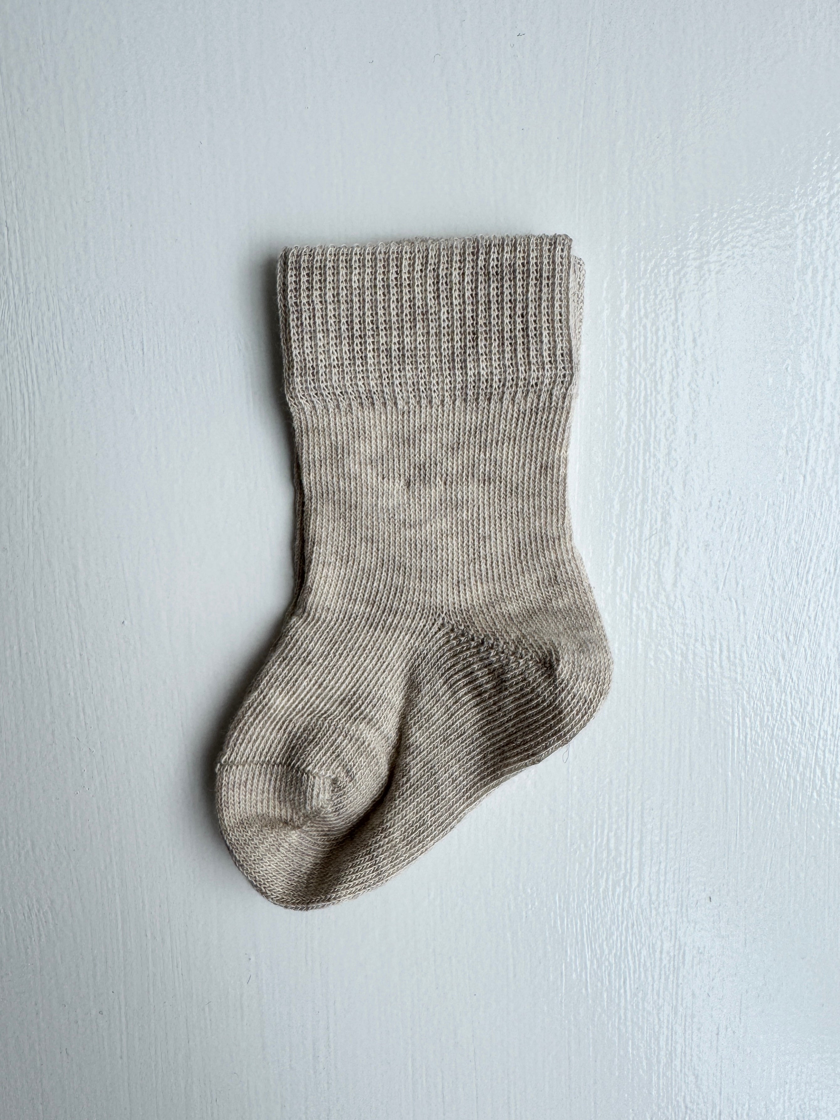 Bomuldssokker - beigemel