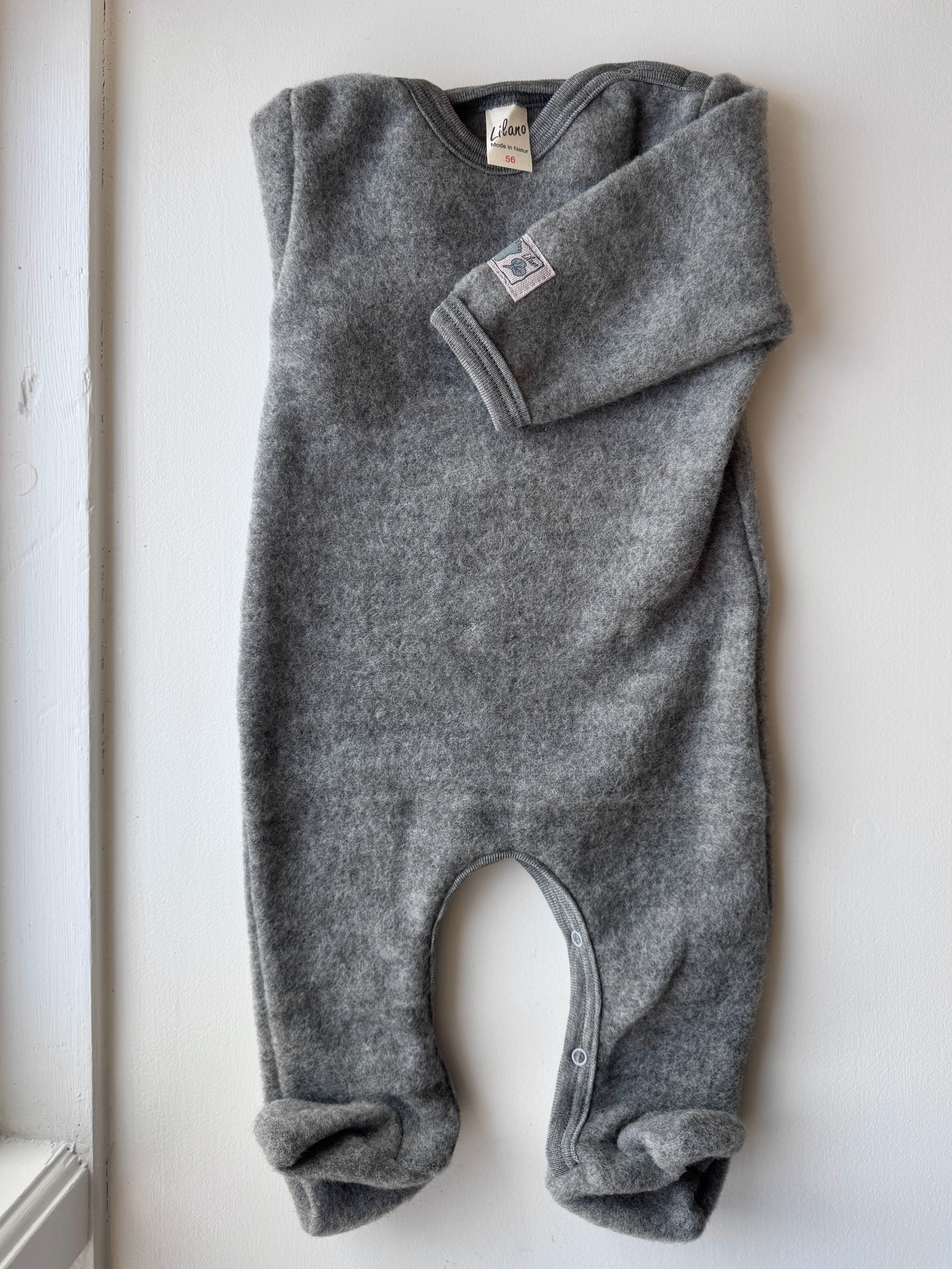 Jumpsuit with feet - dark grey