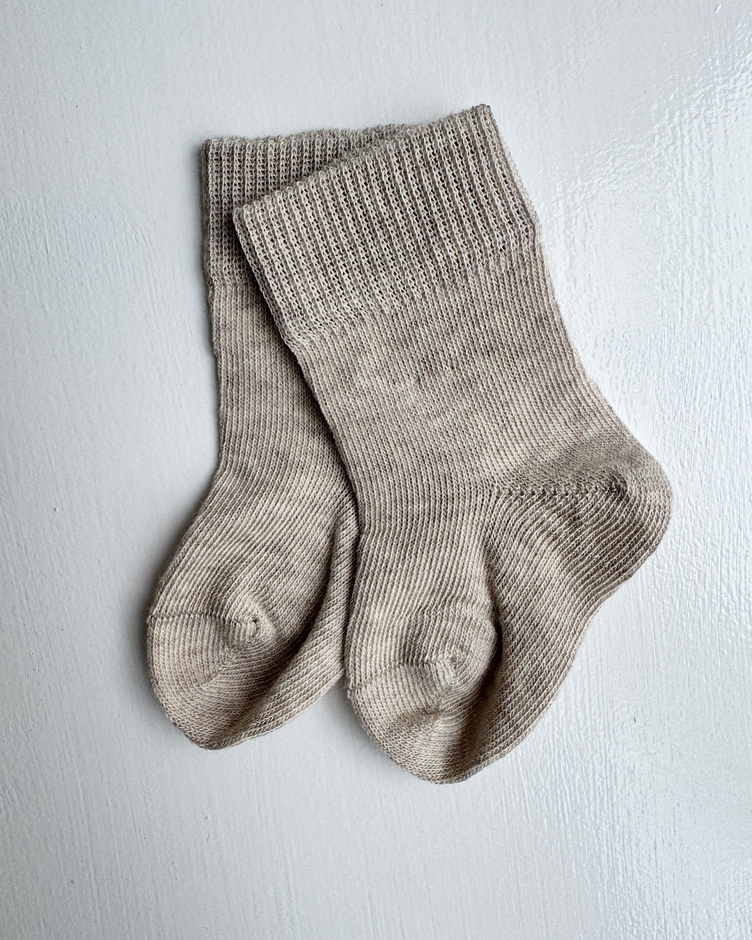 Bomuldssokker - beigemel