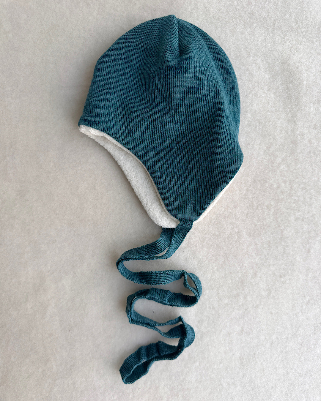 Hue 100% merino uld med bomuldsplush - smaragd