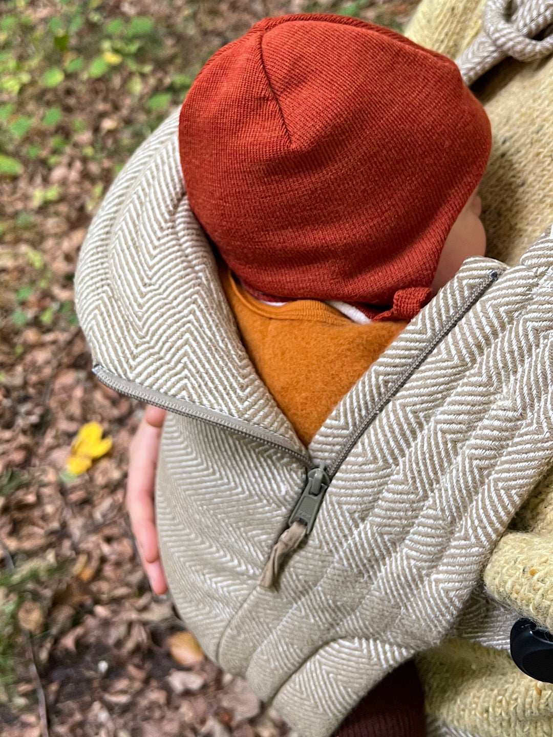 Hue 100% merino uld med bomuldsplush - terracotta