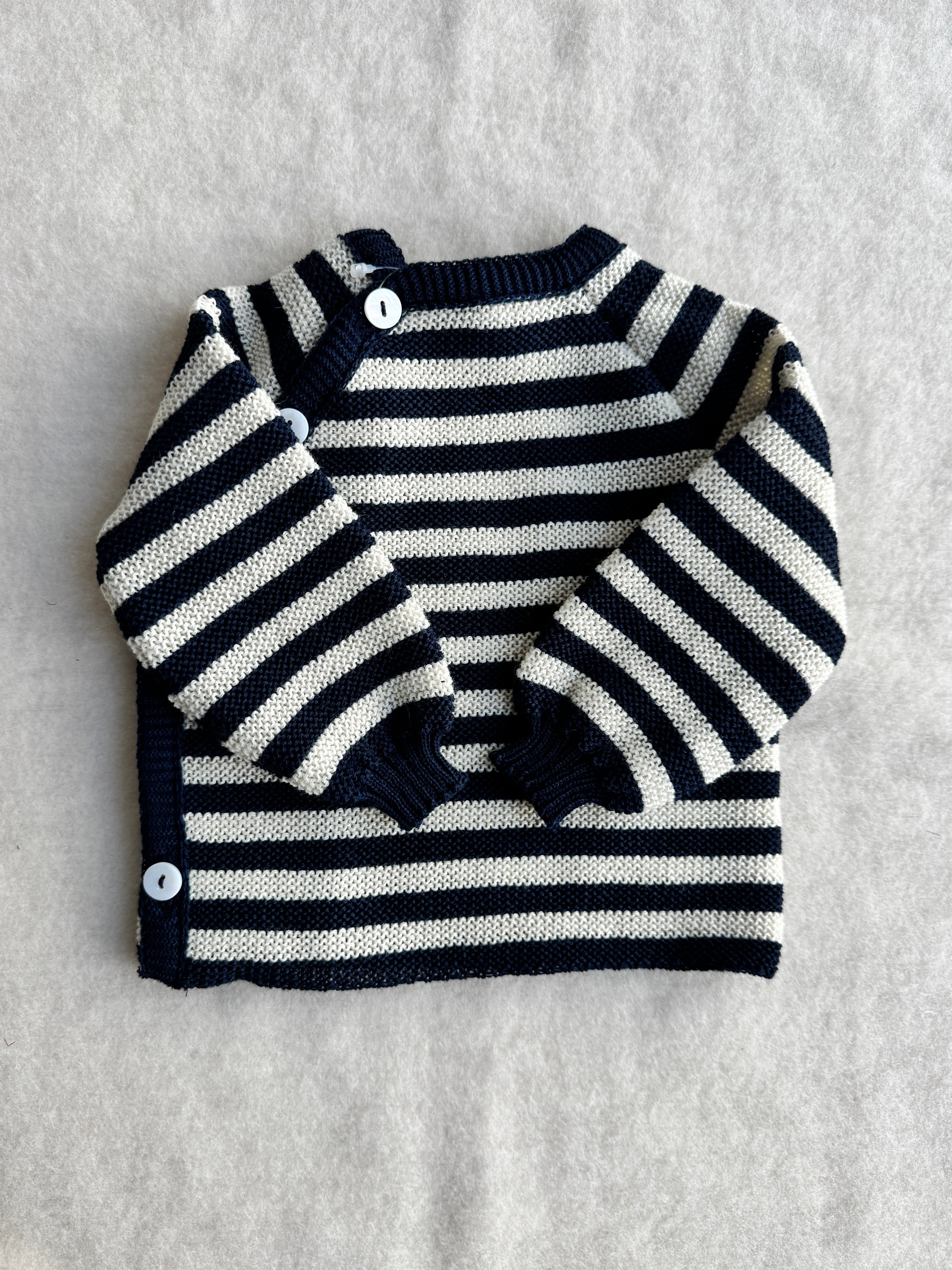 Uldtrøje - natur/marine