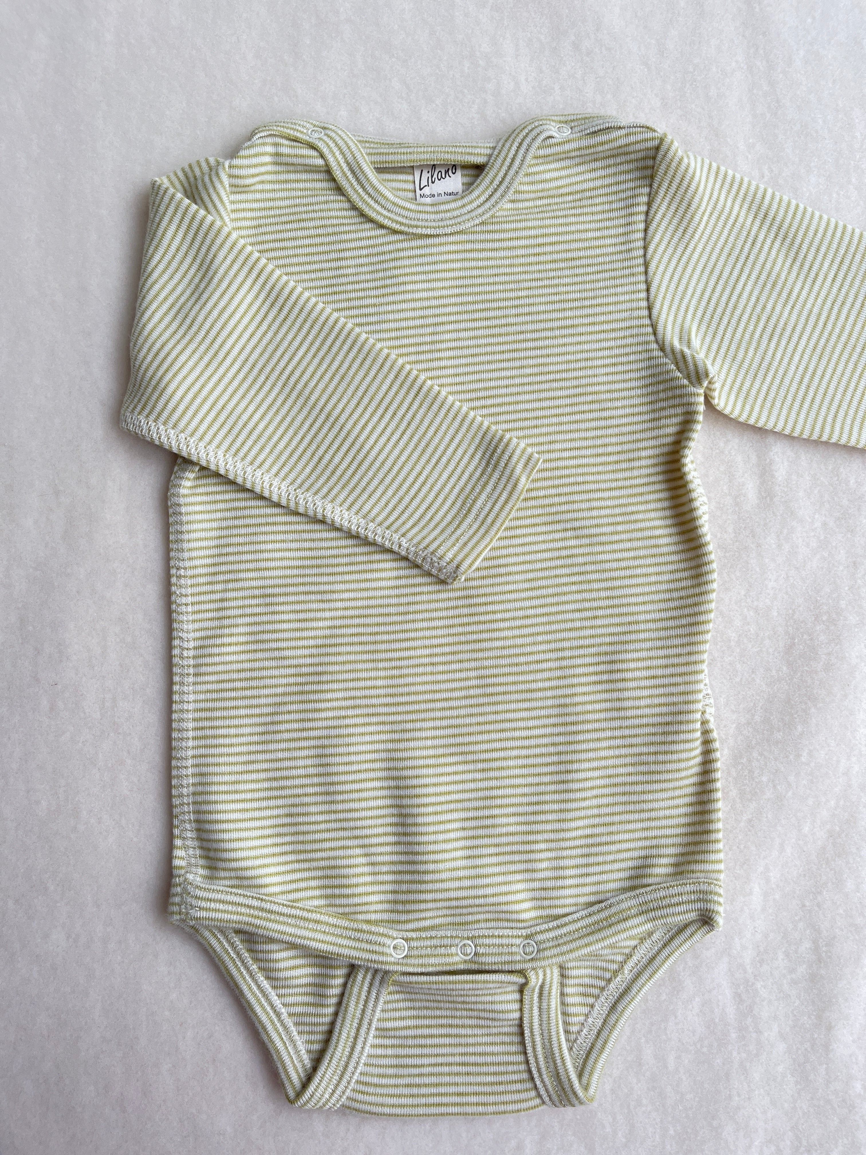 Body uld/silke - kiwi strib