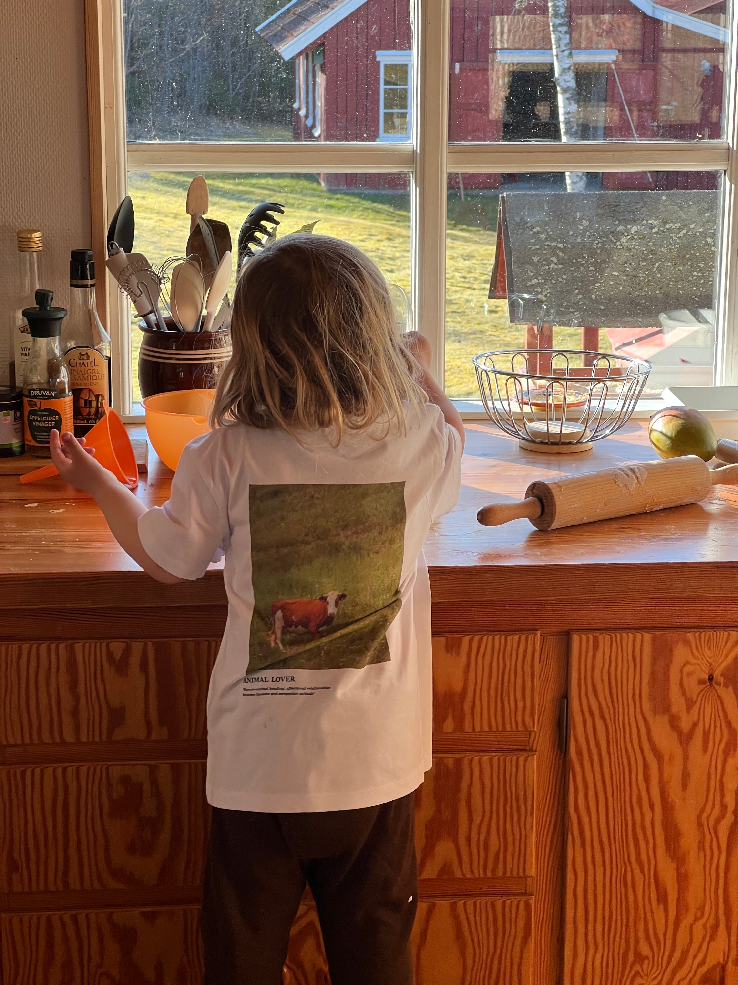 Flower 100% GOTS cotton t-shirt - Cow