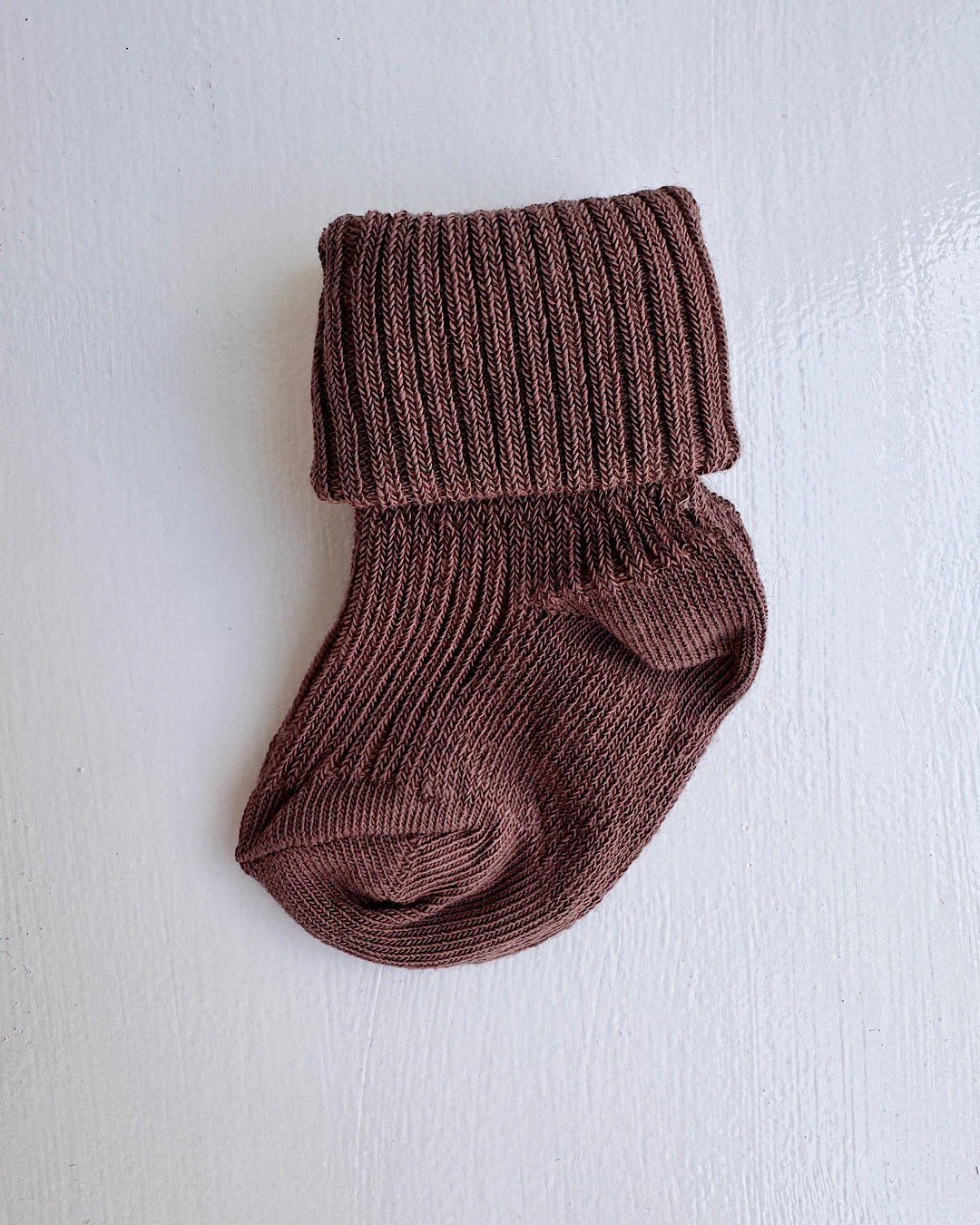 Babystrømper bomuld - brown sienna