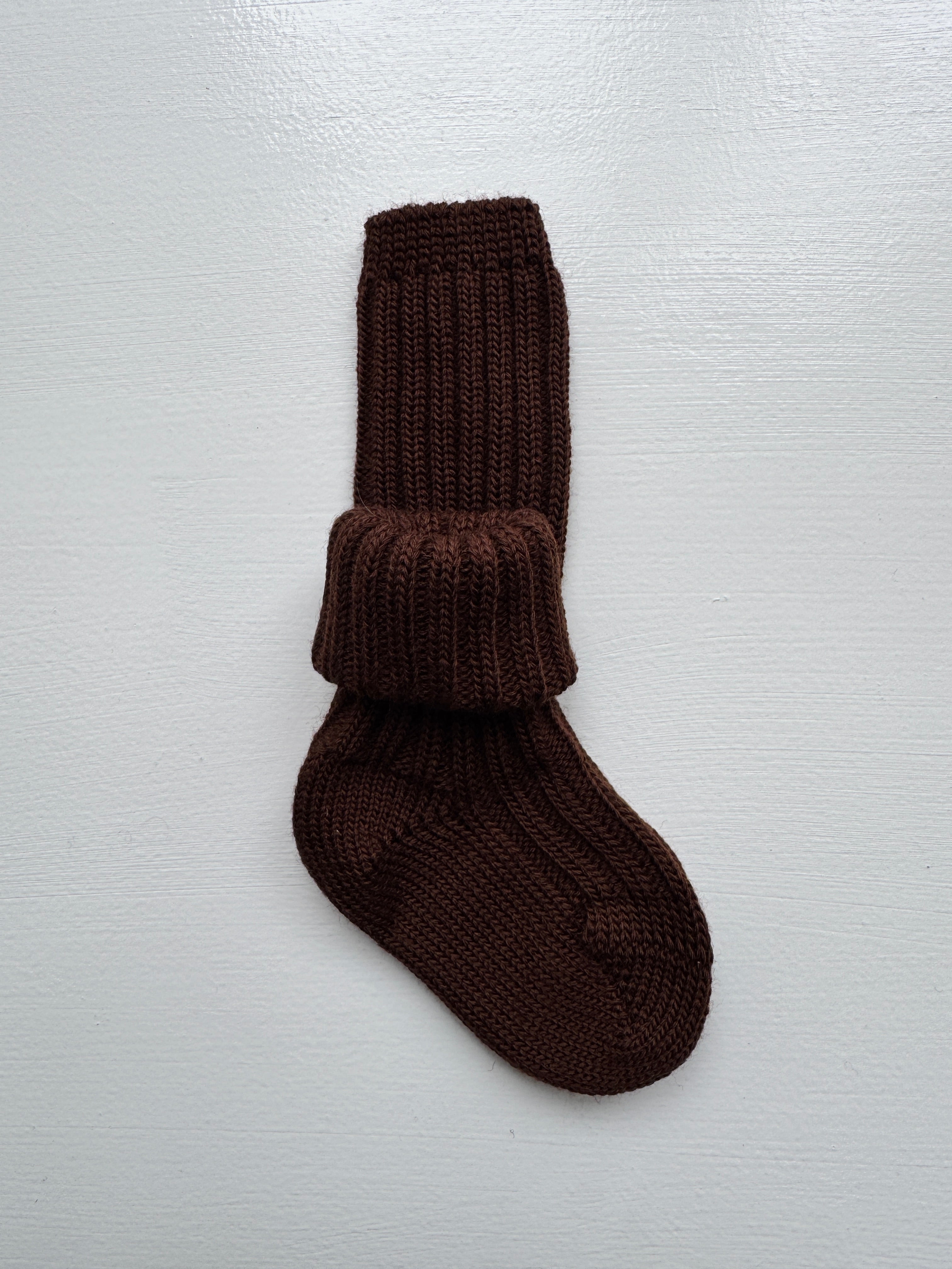 Uldsokker m. rib og ekstra længde