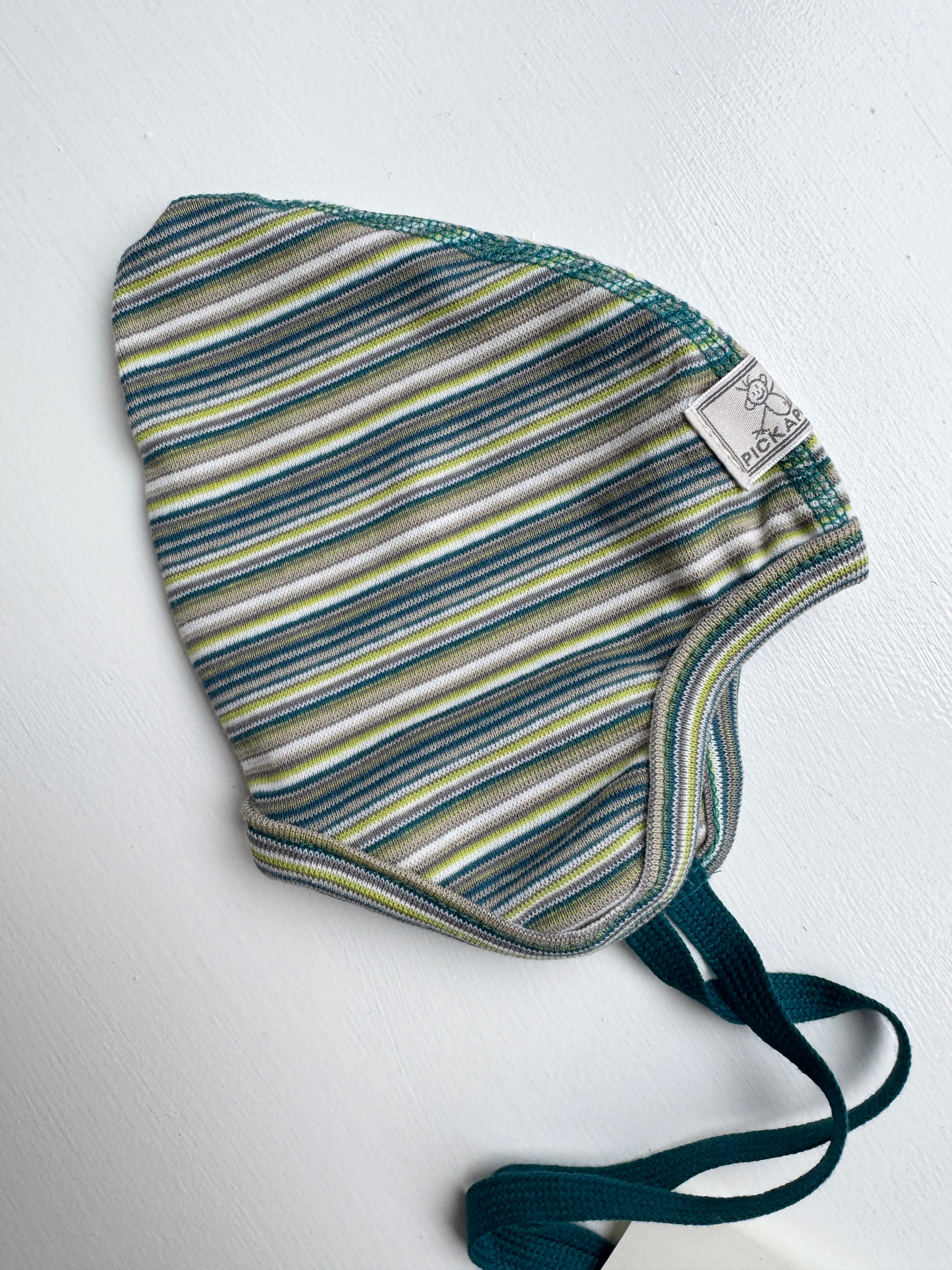 Kyse 100% bomuld - petrol/grå/kiwi