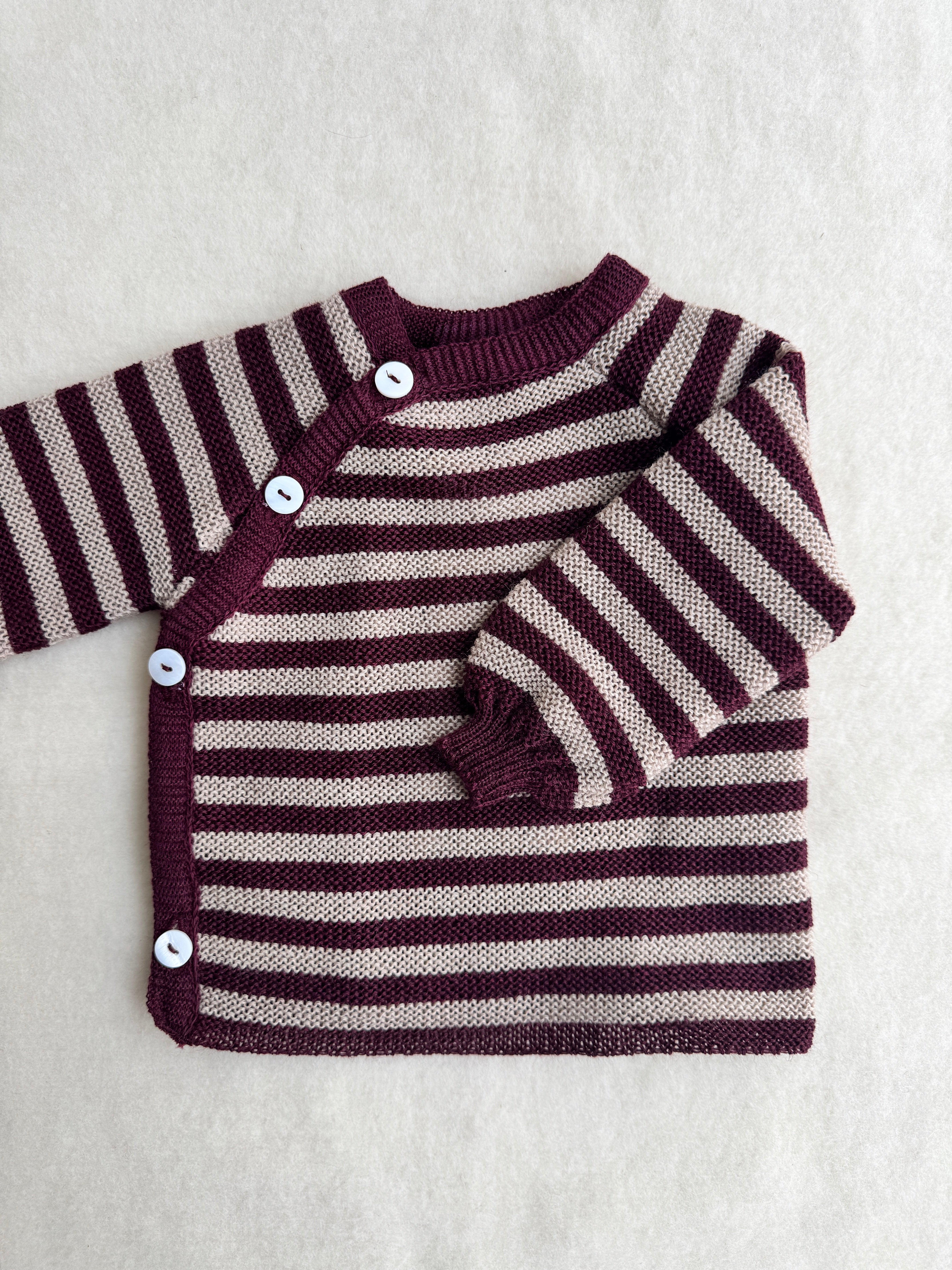 Uldtrøje - beige/hyldebær