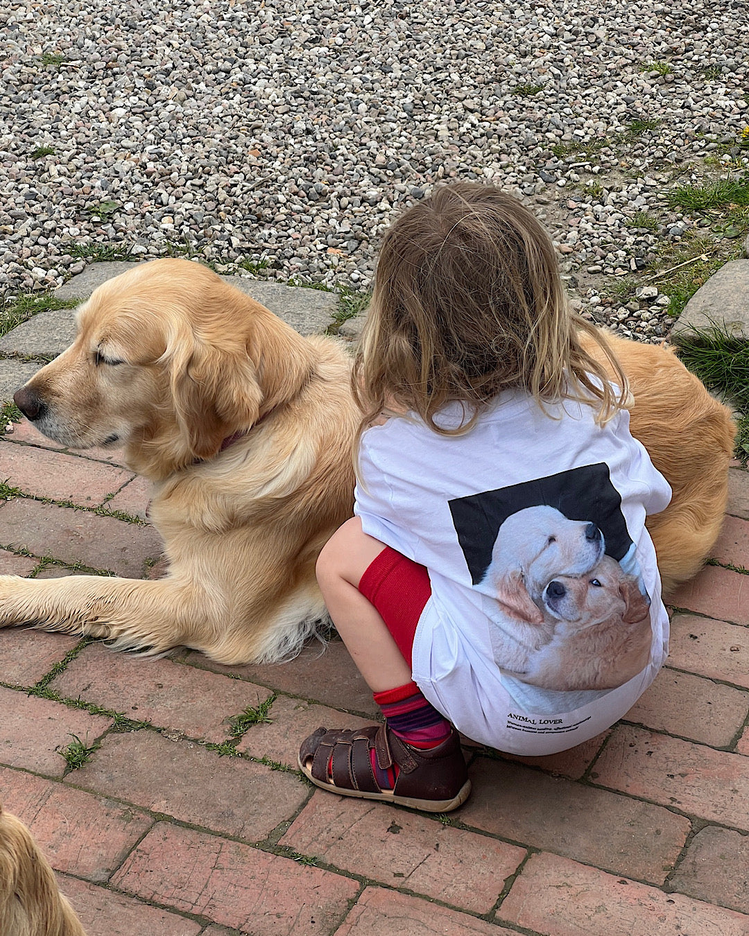 Flower 100% GOTS cotton t-shirt - Puppies