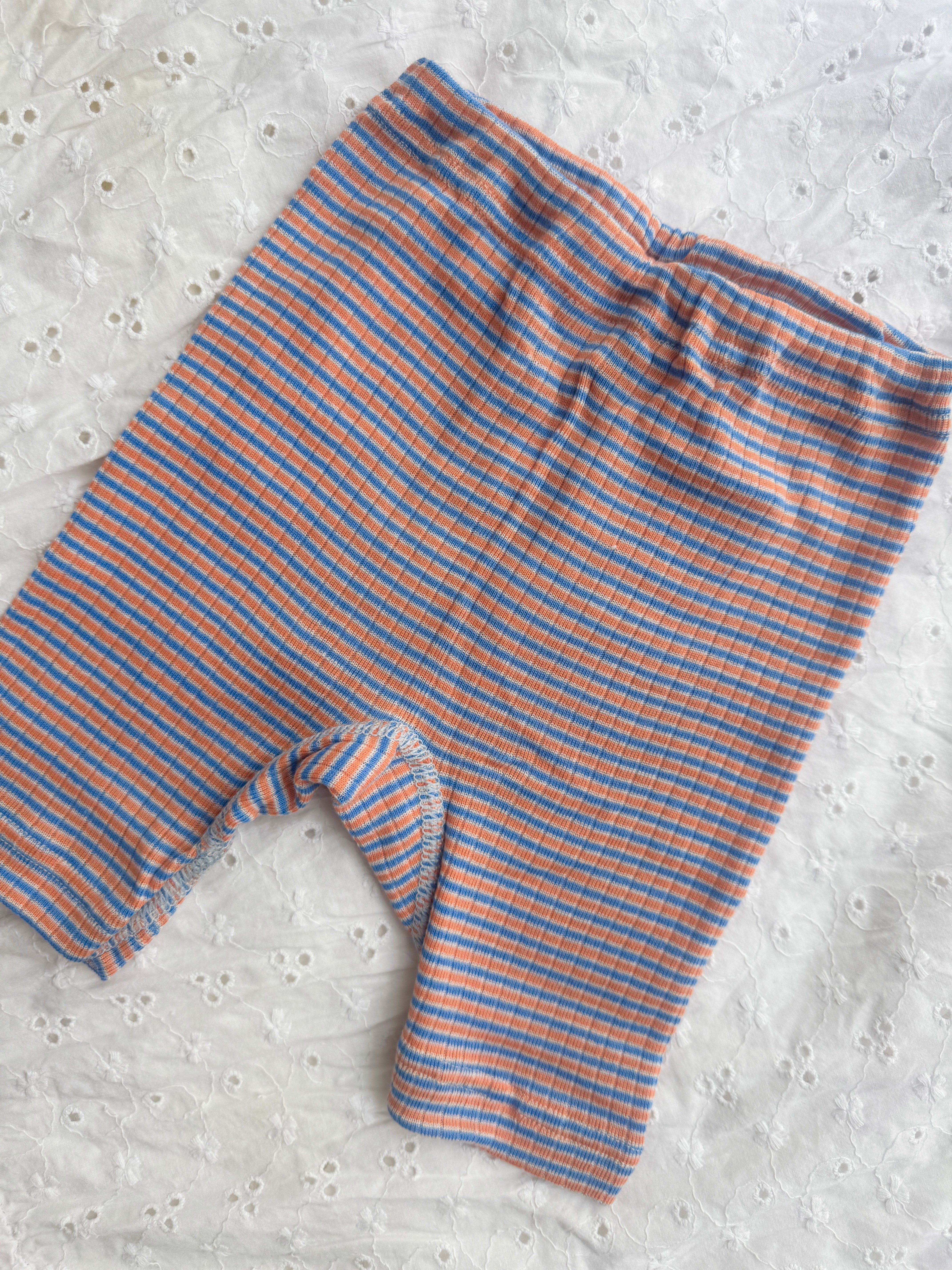 Bermudashorts uld/silke/bomuld - blå, orange, natur