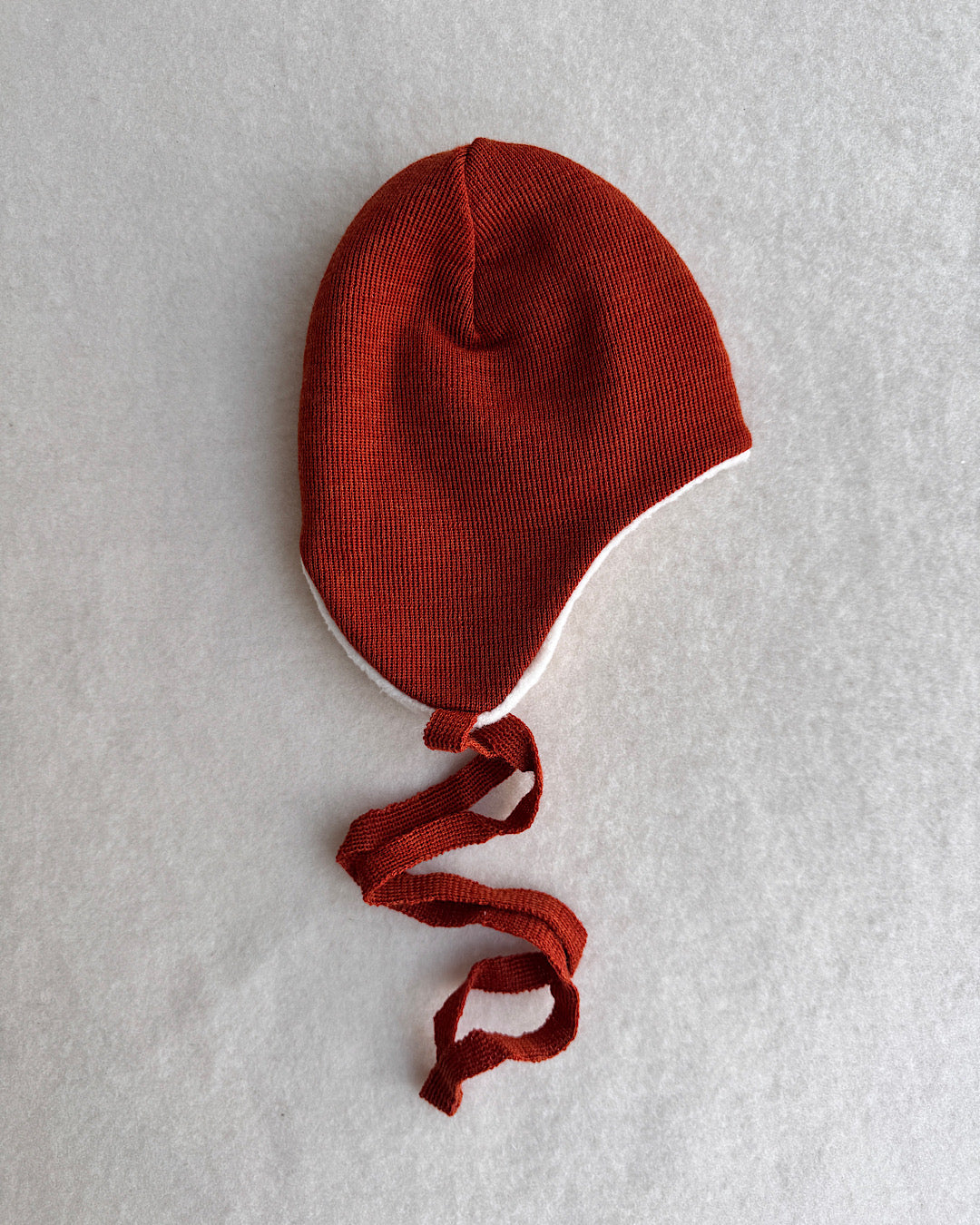 Hue 100% merino uld med bomuldsplush - terracotta