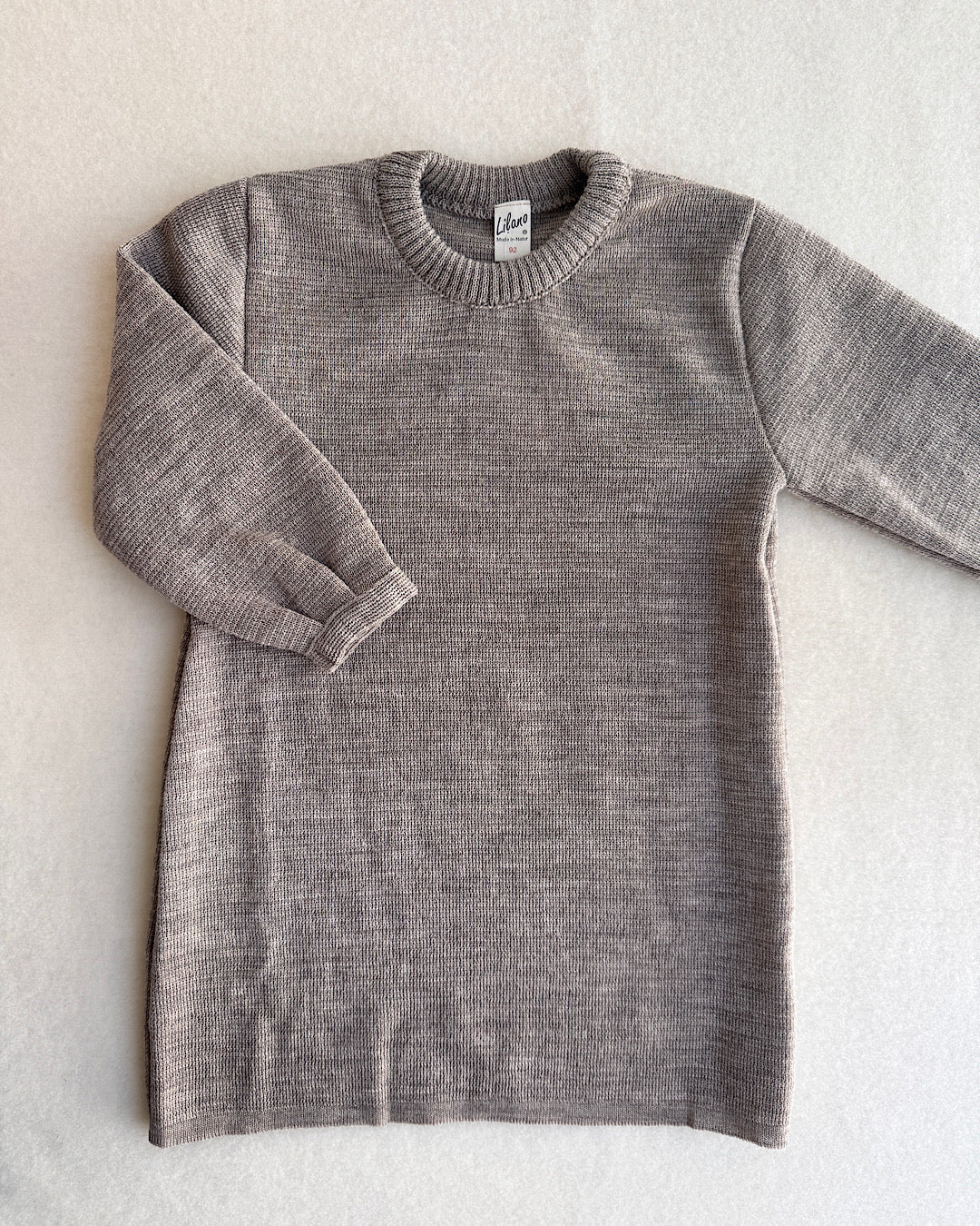 Kjole i 100% uld - sand