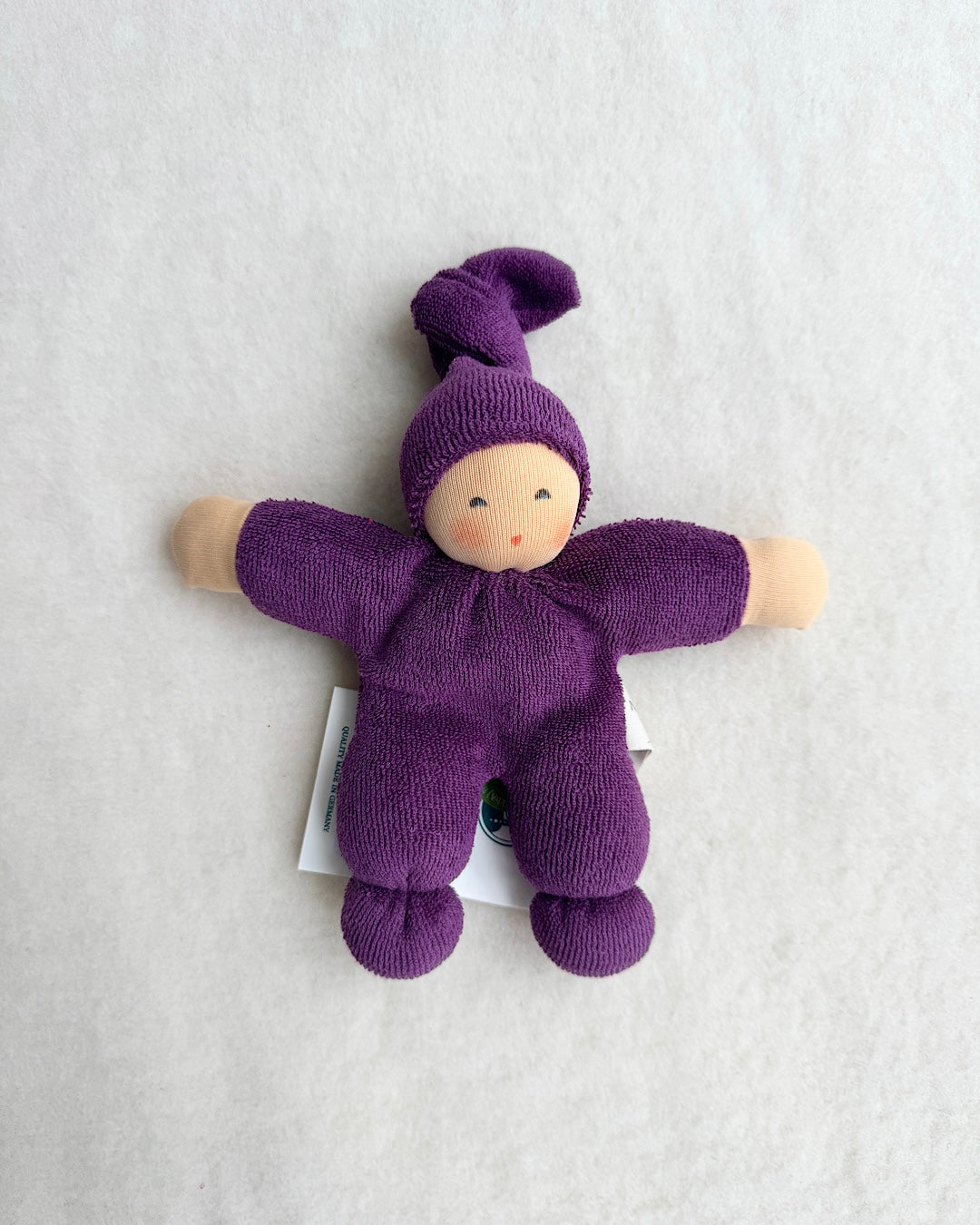 Håndsyet økologisk dukke - Lilla
