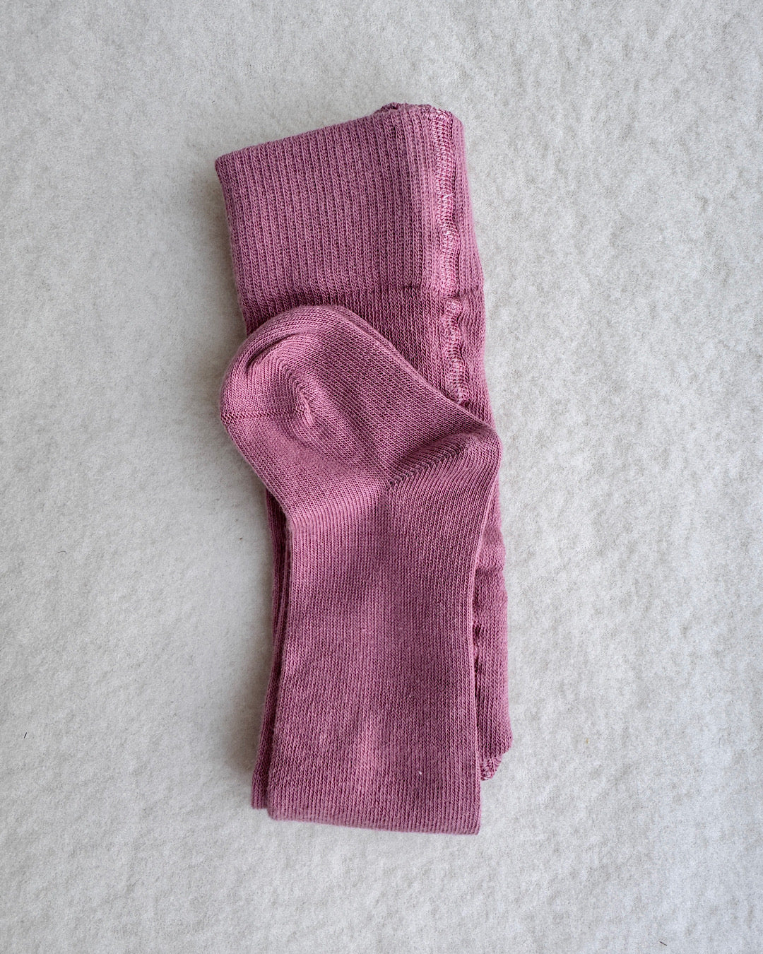 Bomuldsstrømpebukser - støvet rosa