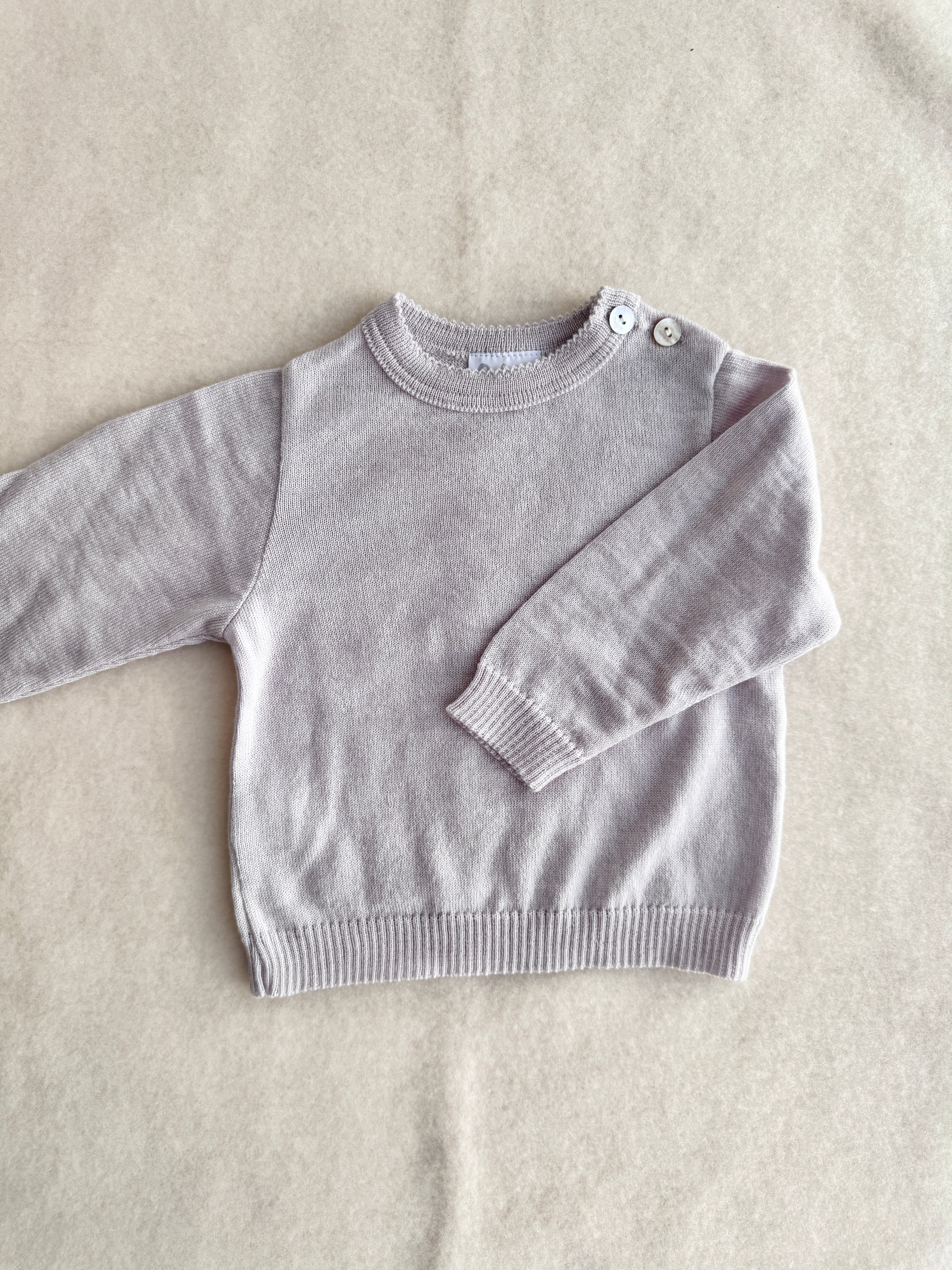 Selana wool sweater with lace trim