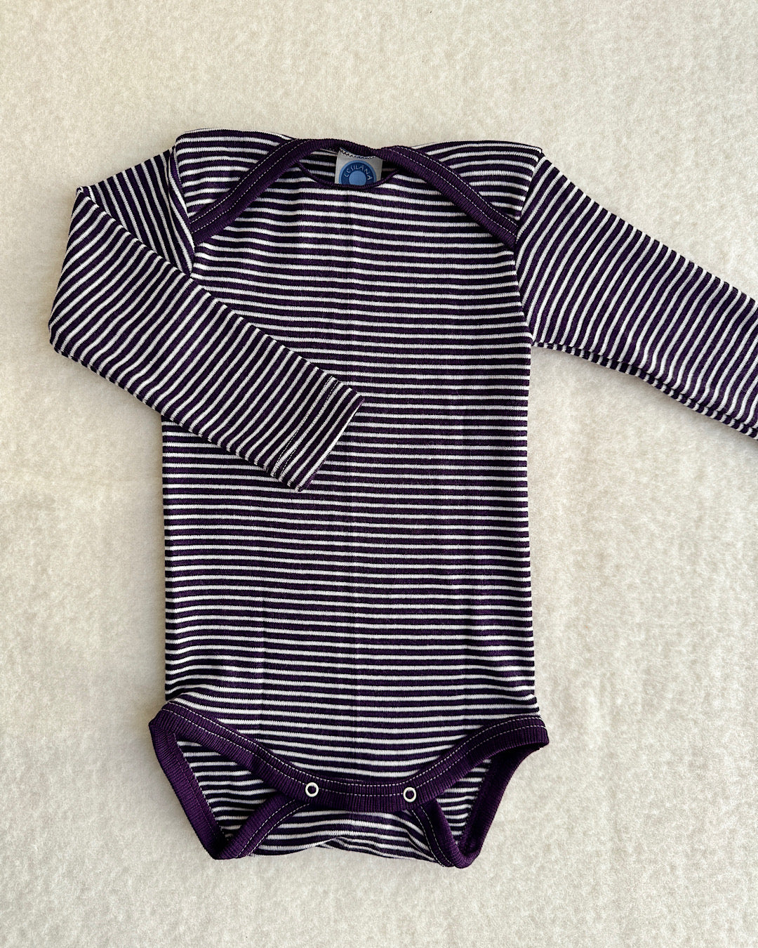 Body uld/silke lilla strib
