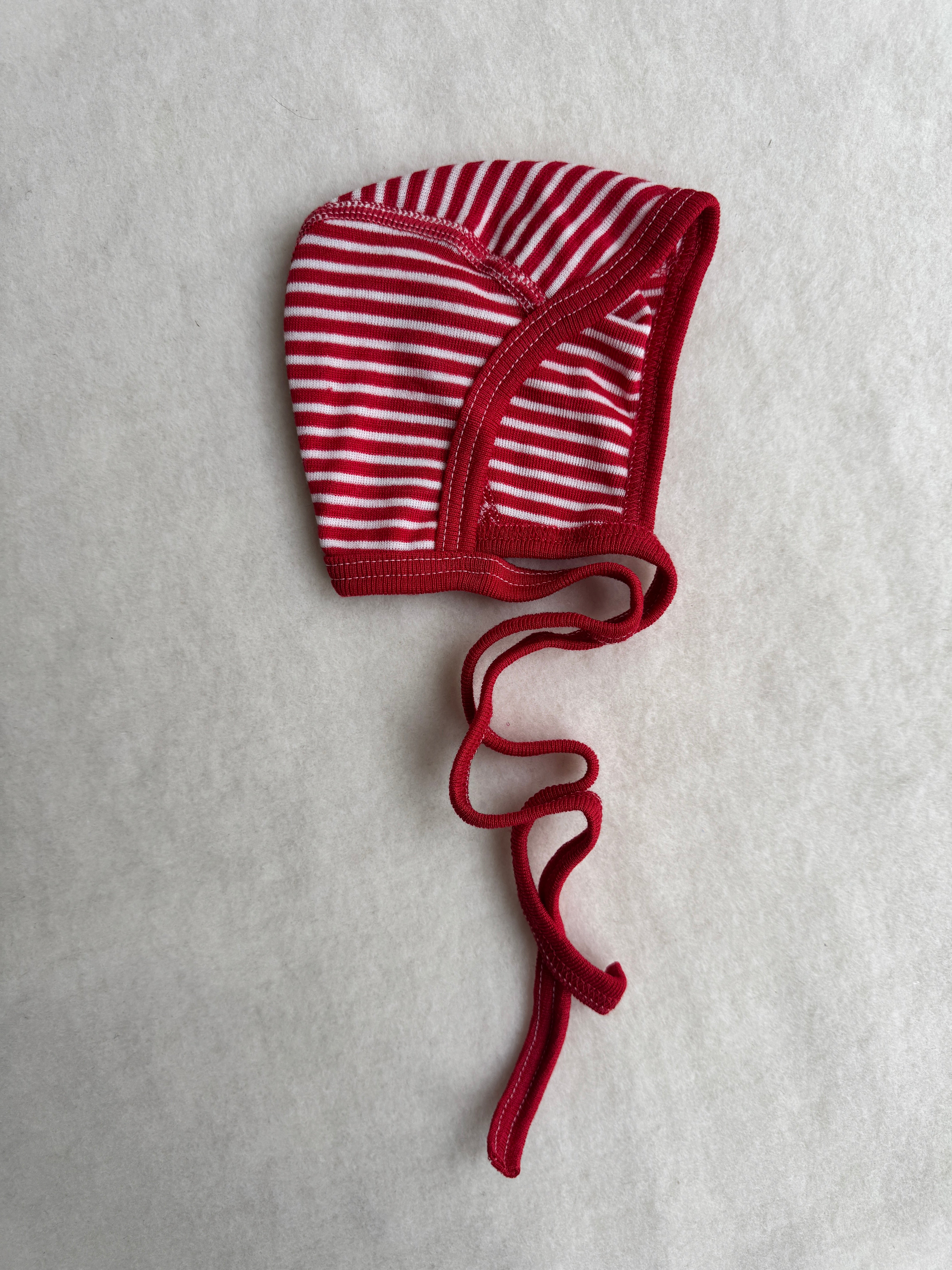 Baby Kyse uld/silke - rød strib