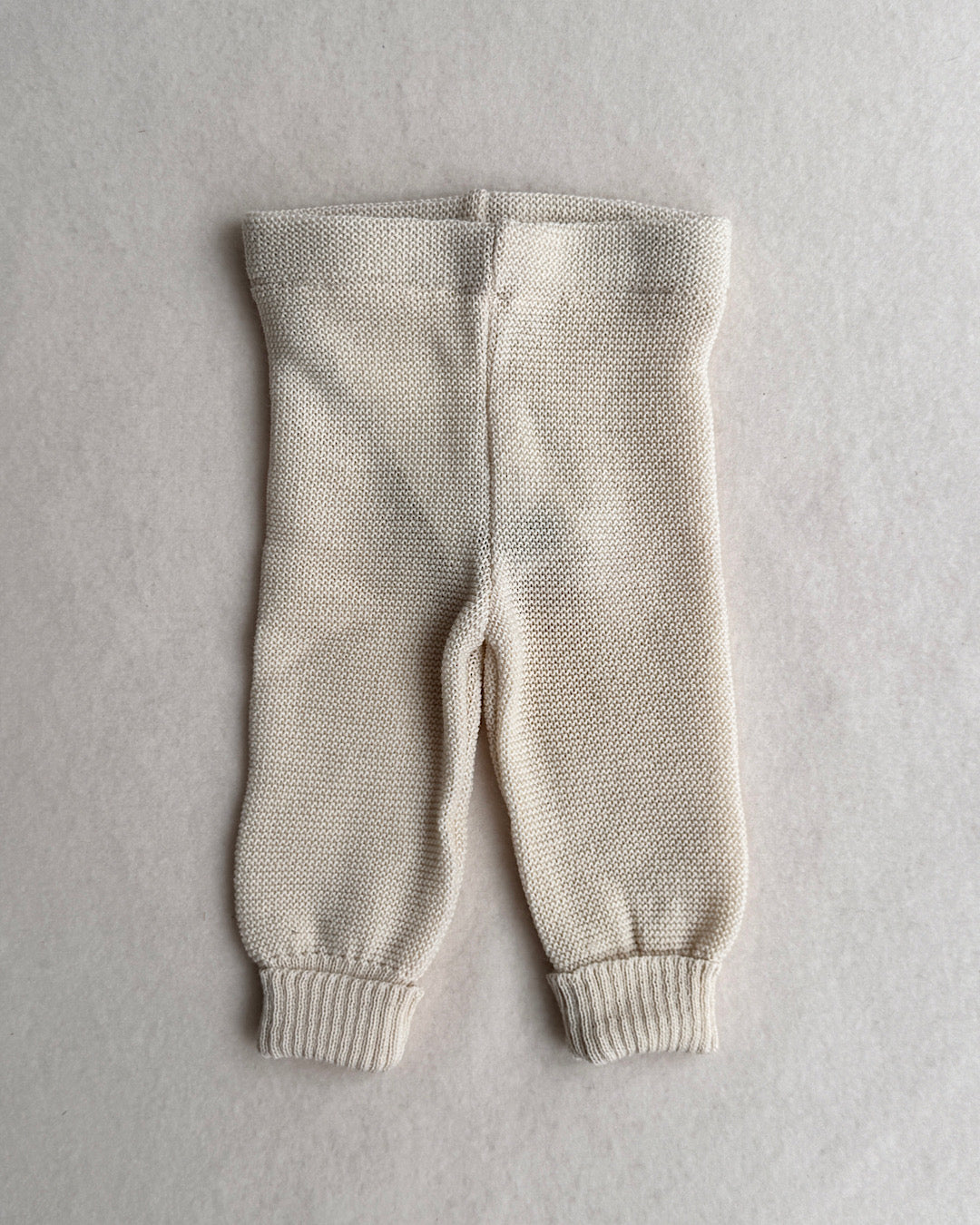 Knitted wool trousers - cream