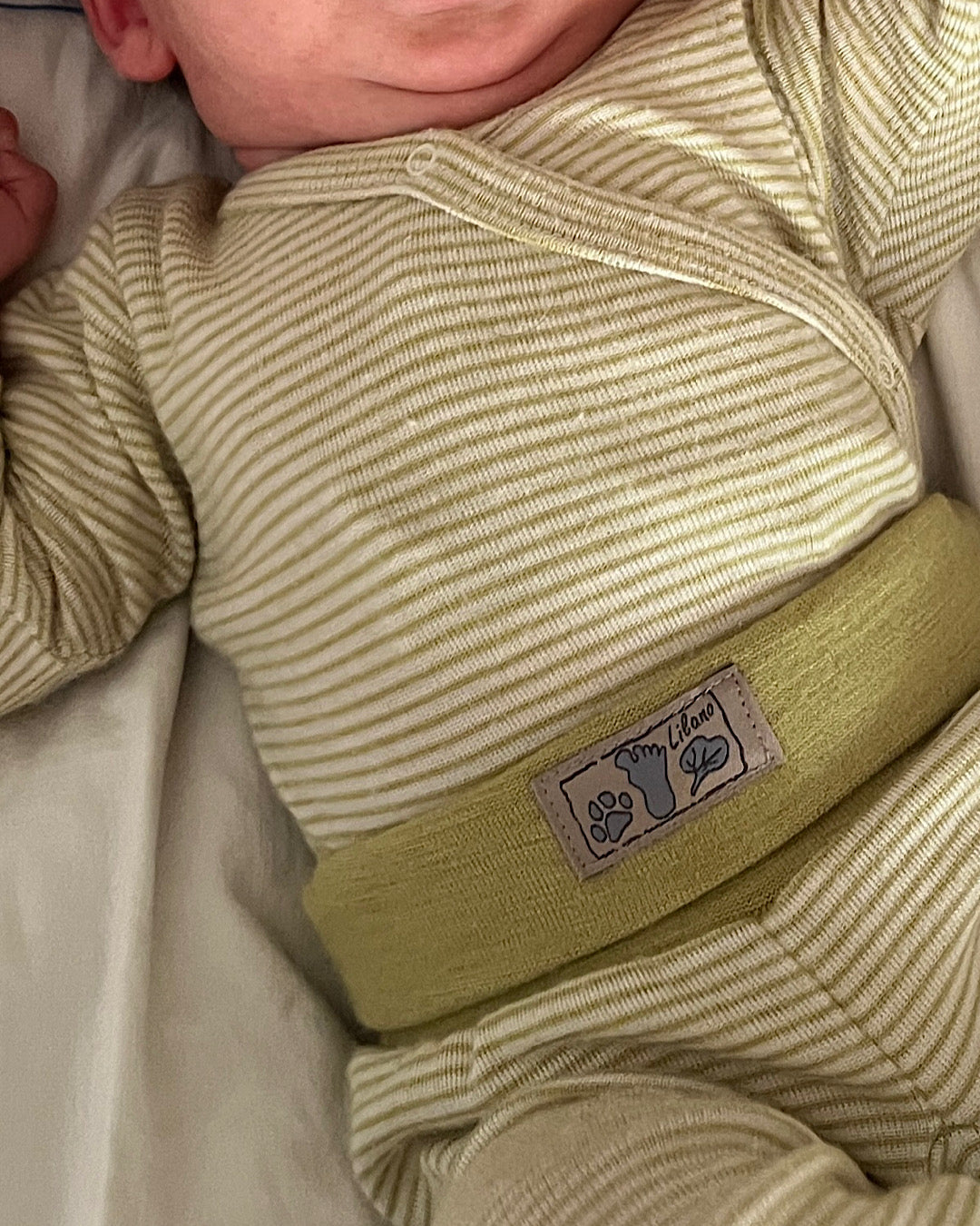 Slå-om body uld/silke - kiwi strib