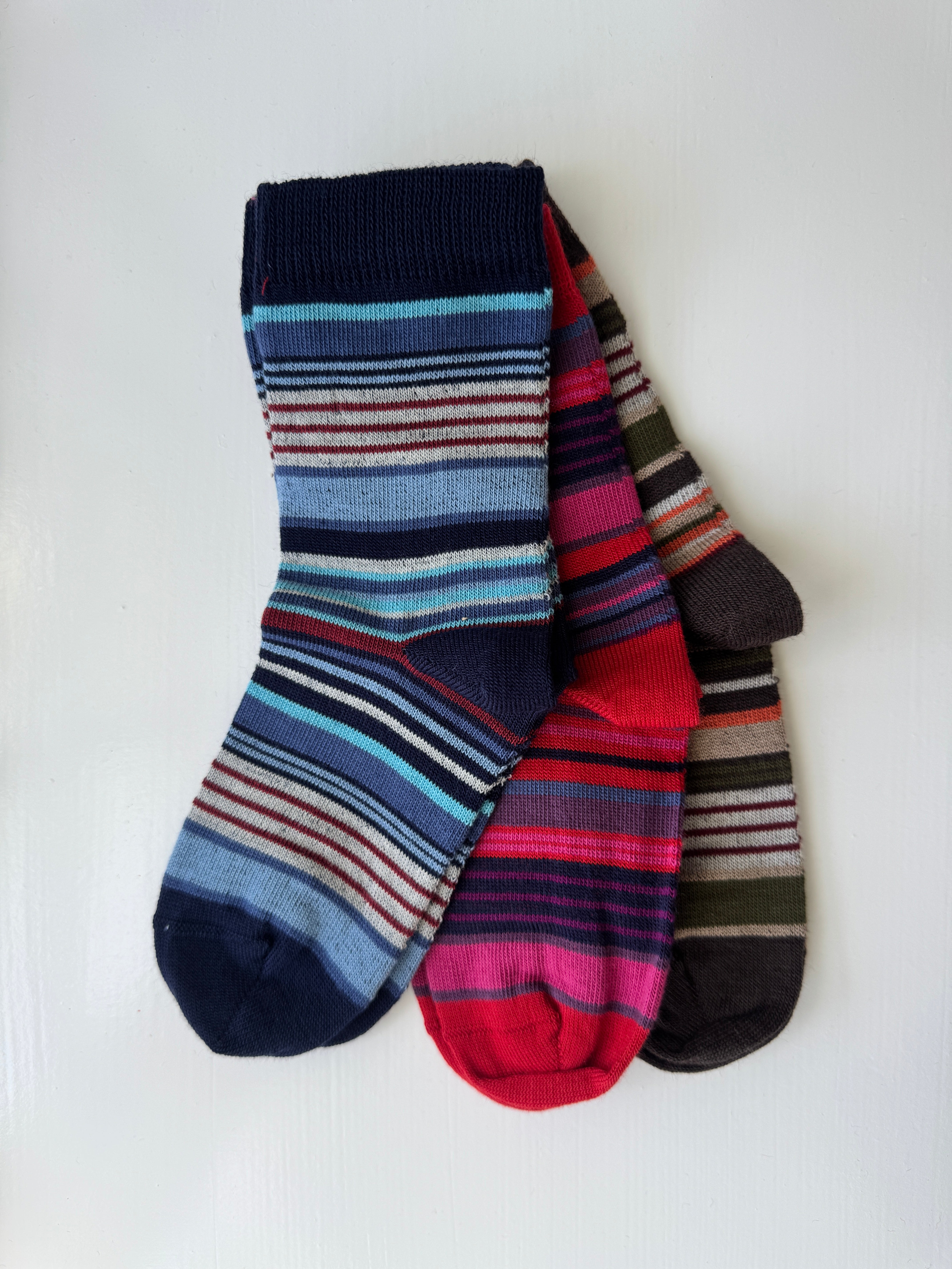 Bomuldssokker striber - marine