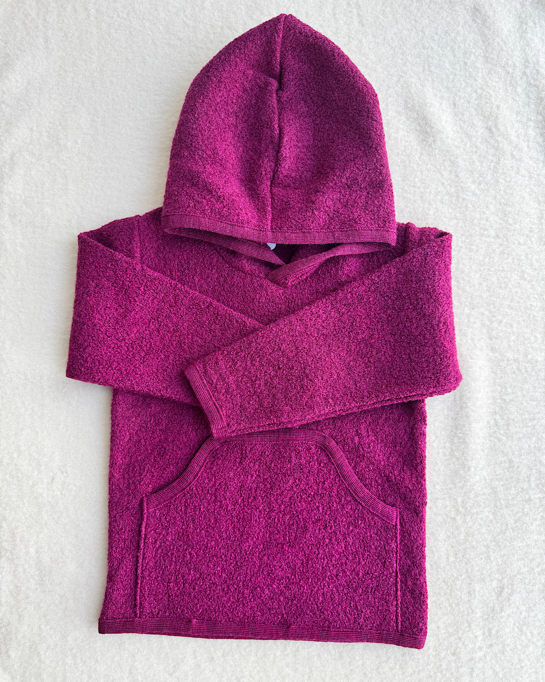 Hoodie i uld - bær