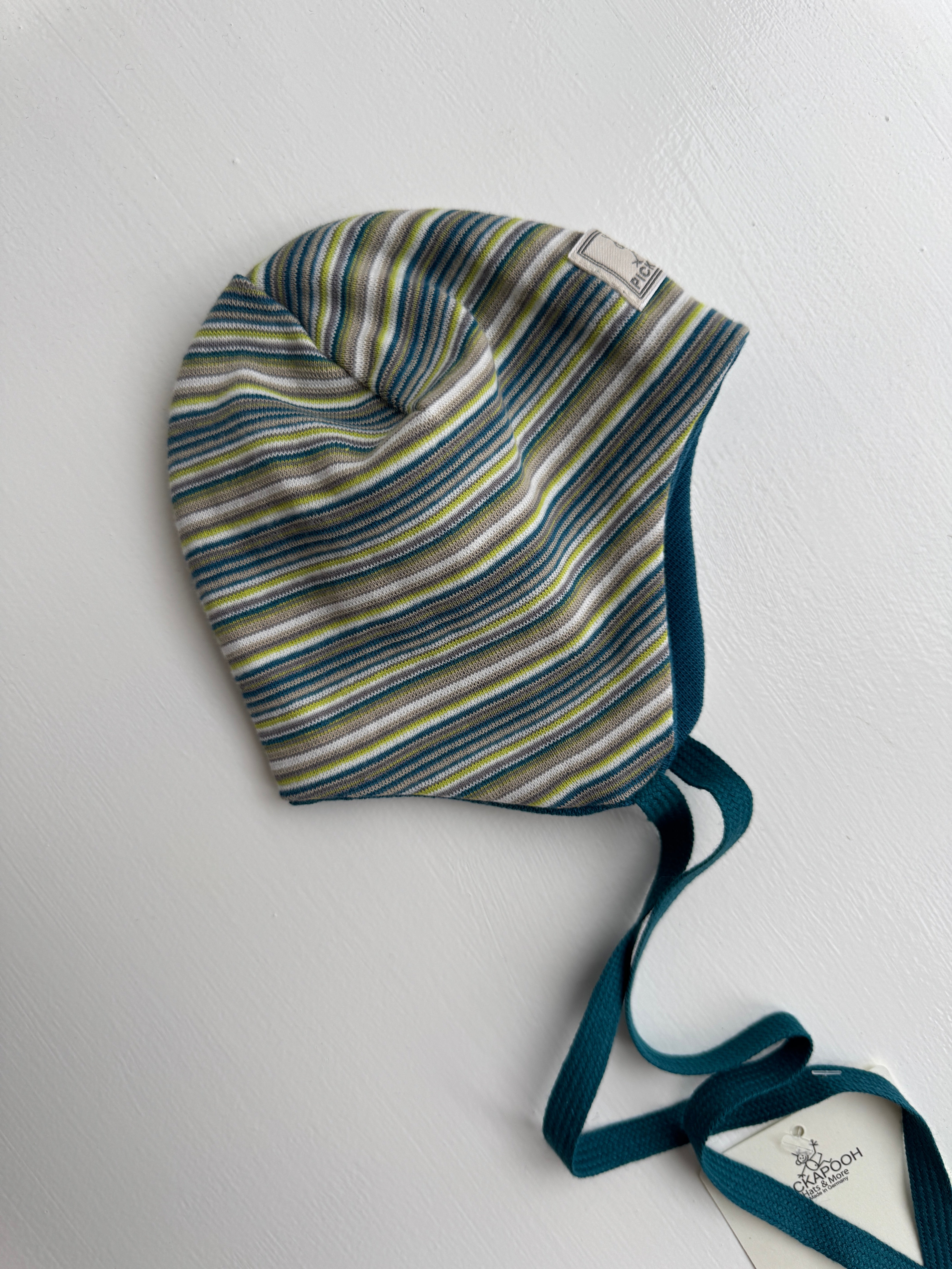 Kyse 100% bomuld - petrol/grå/kiwi