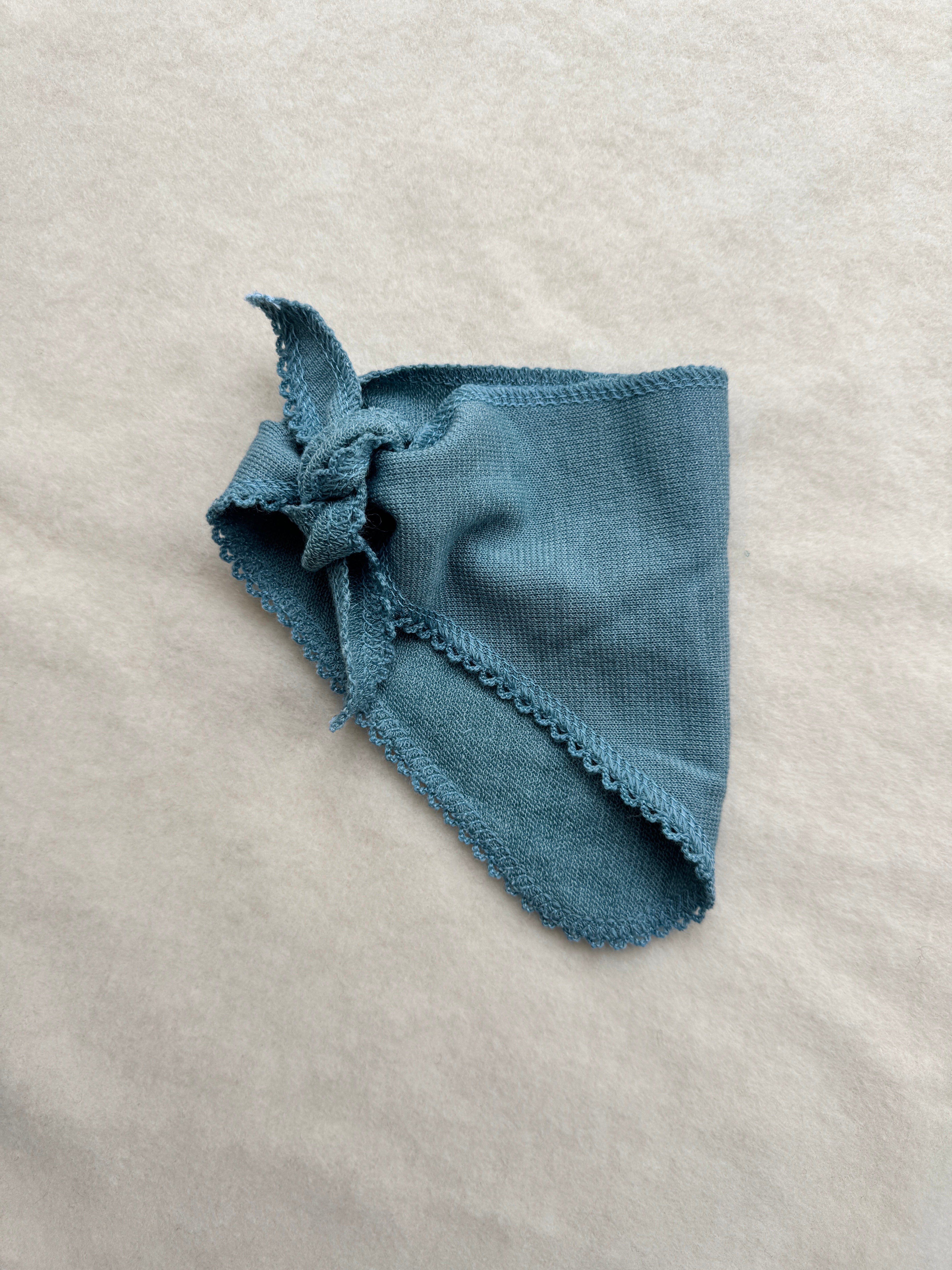 Tørklæde uld/sike - Aqua