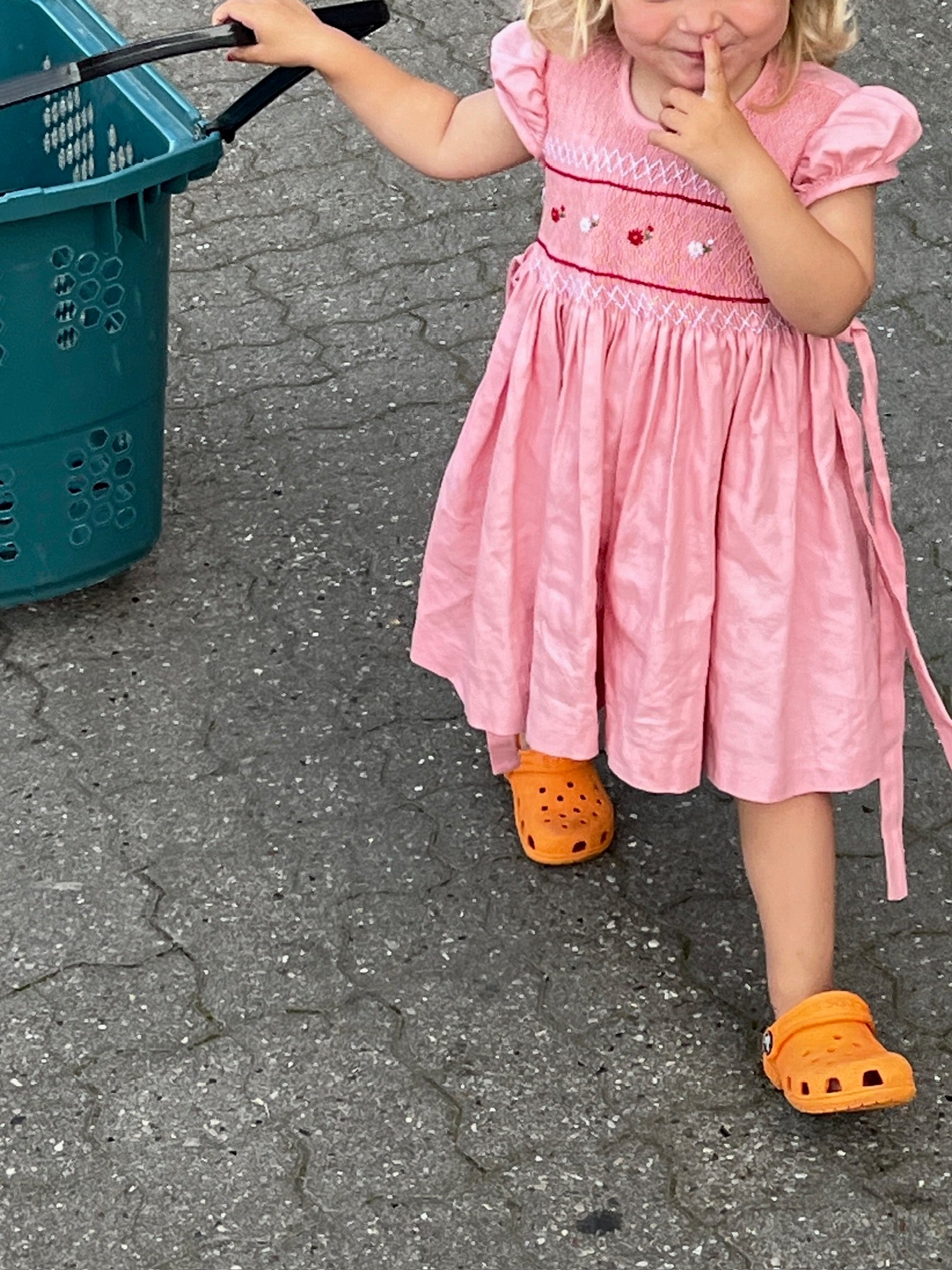 Flower Rita dress with smock