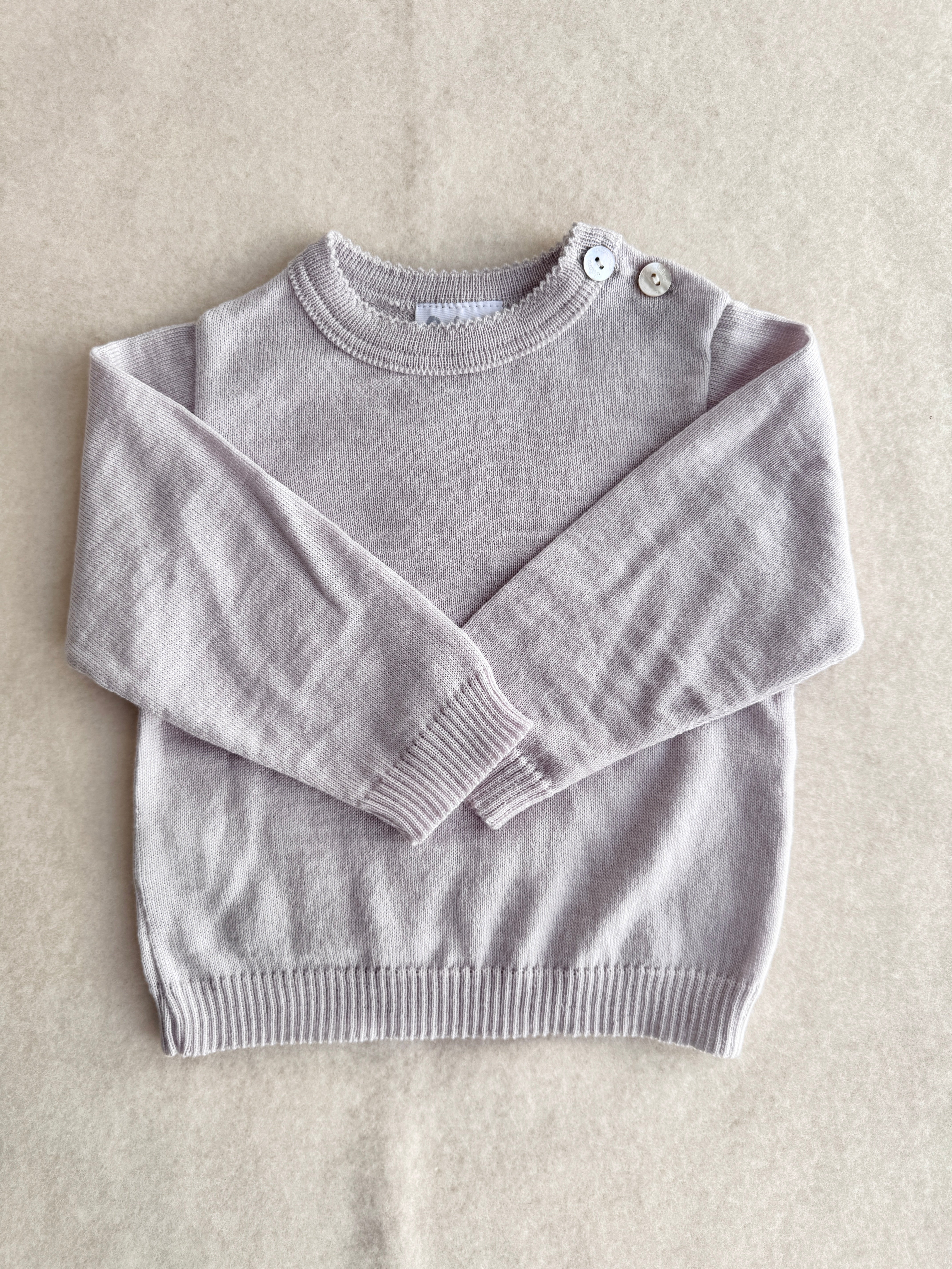 Selana wool sweater with lace trim