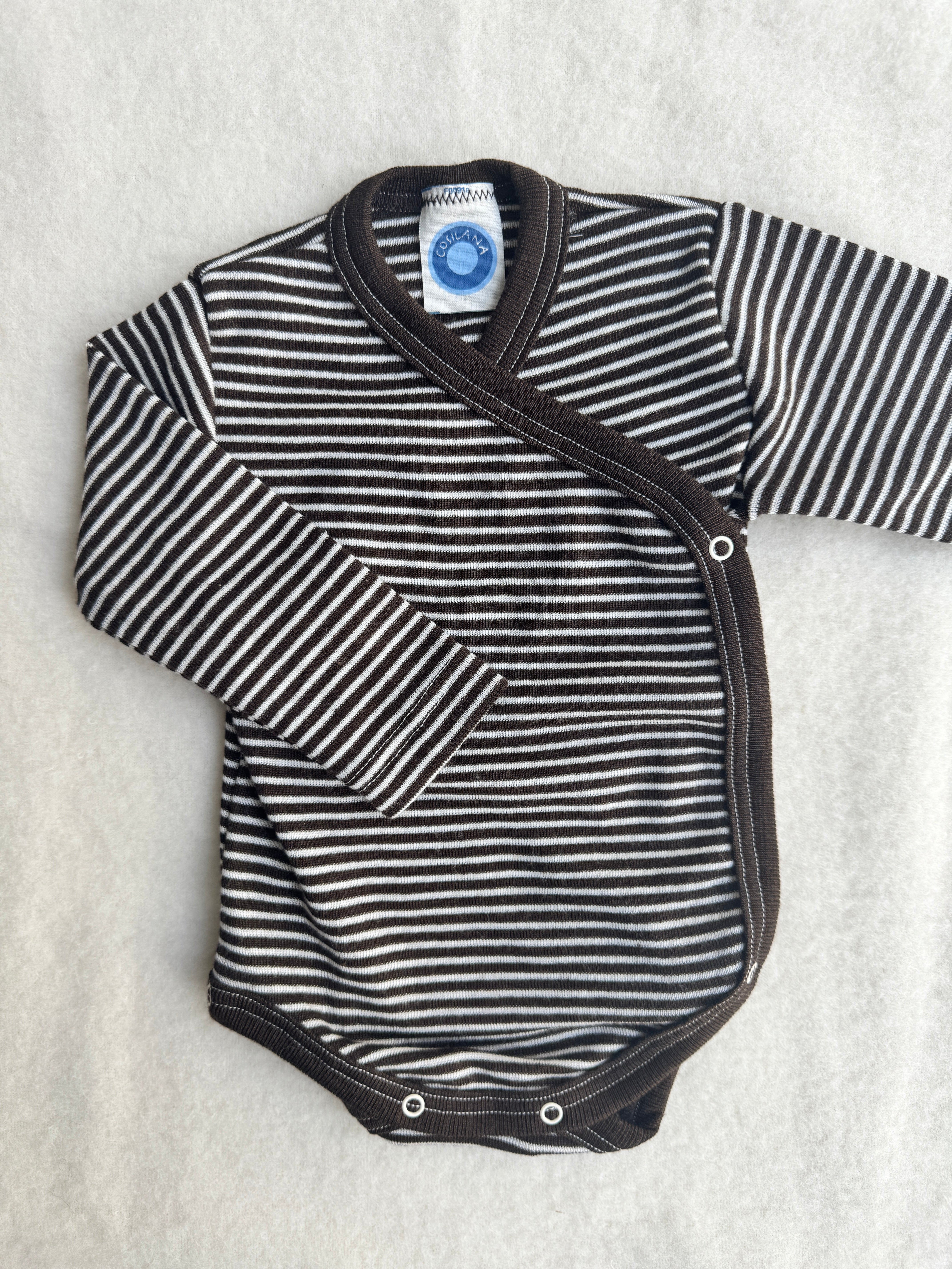 Baby-Body slå-om uld/silke