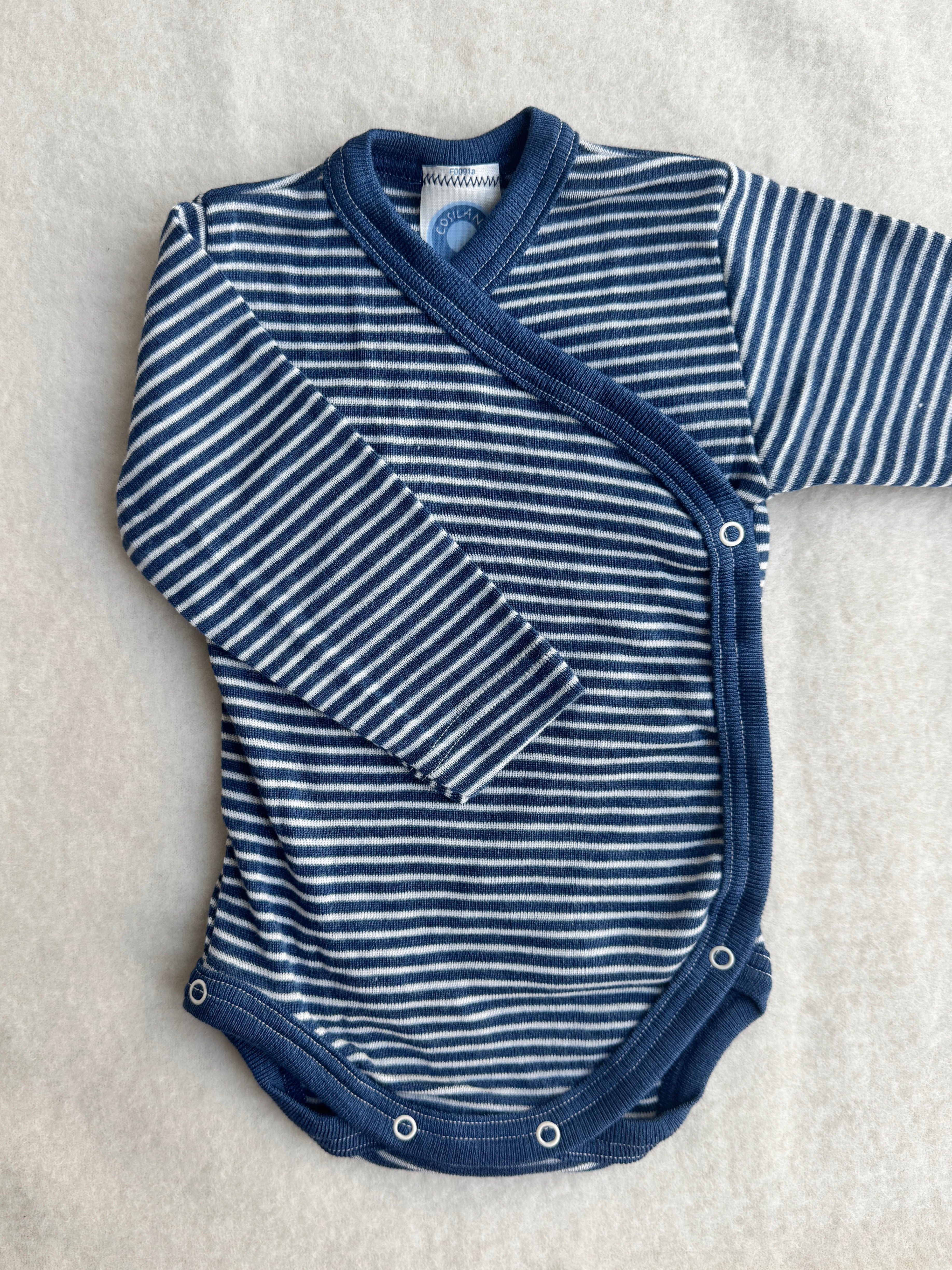 Baby-Body slå-om uld/silke