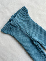 Uldleggings rib - Aqua