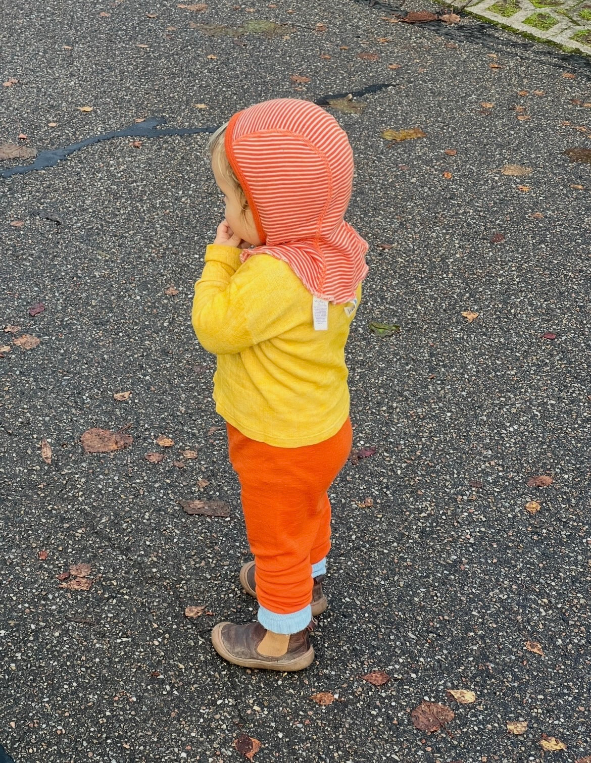 Bukser uld/silke - orange