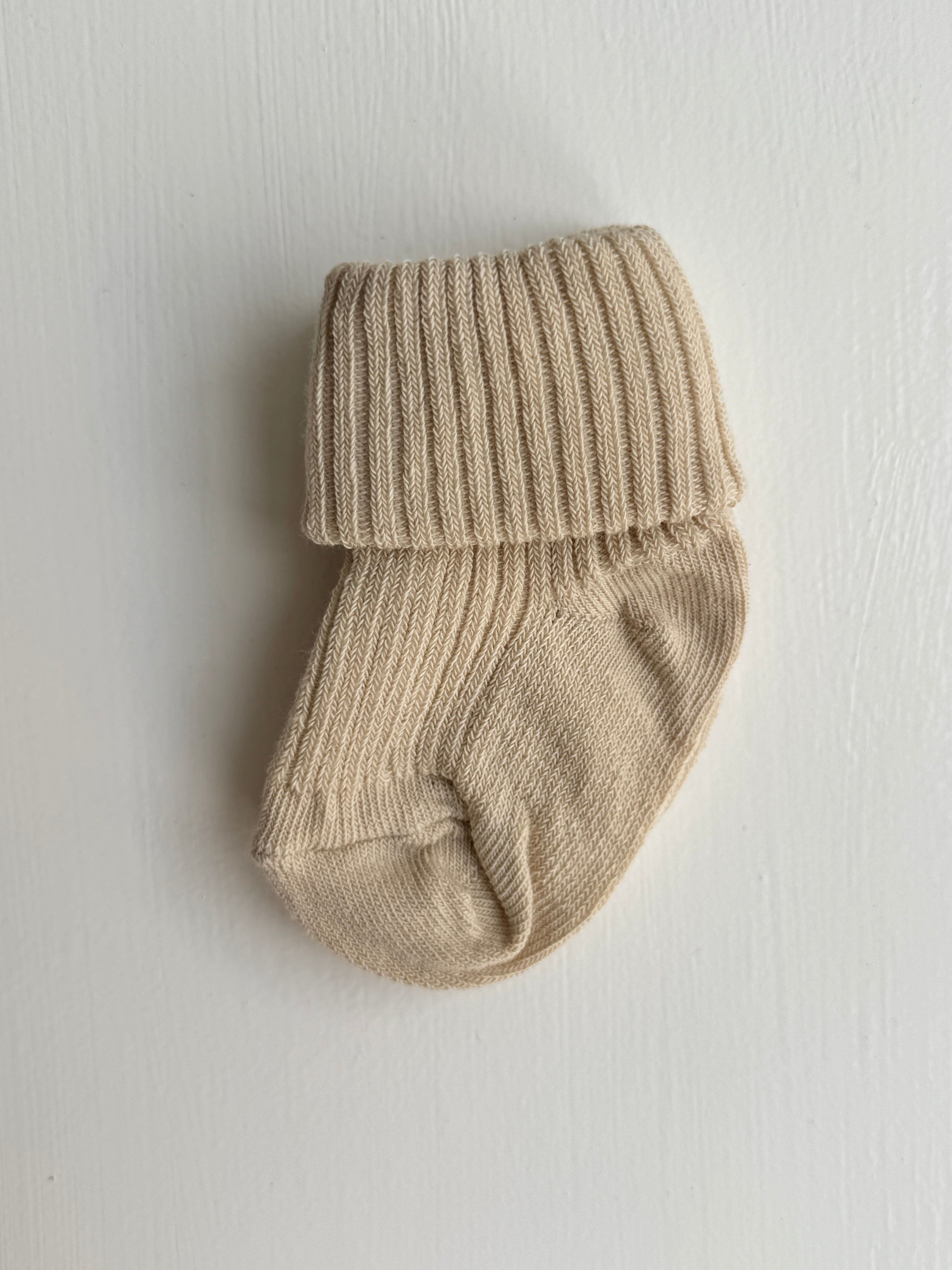 Babystrømper bomuld - Ecru