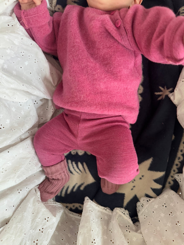 Uldfleece trøje - rosa
