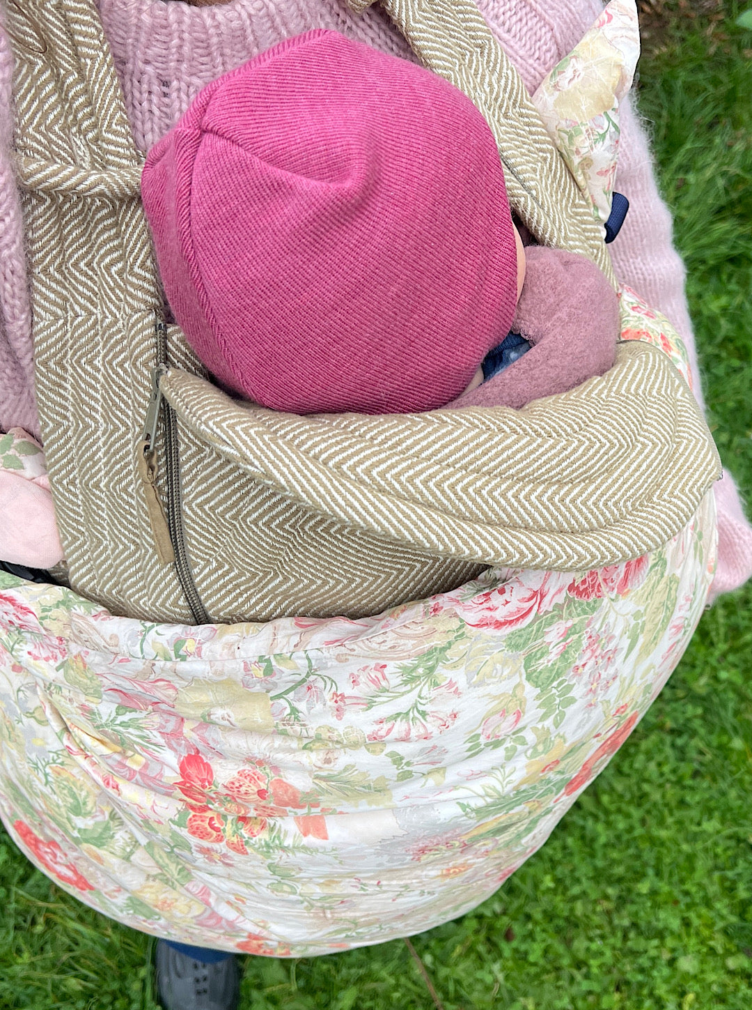 Hue 100% merino uld med bomuldsplush - rose