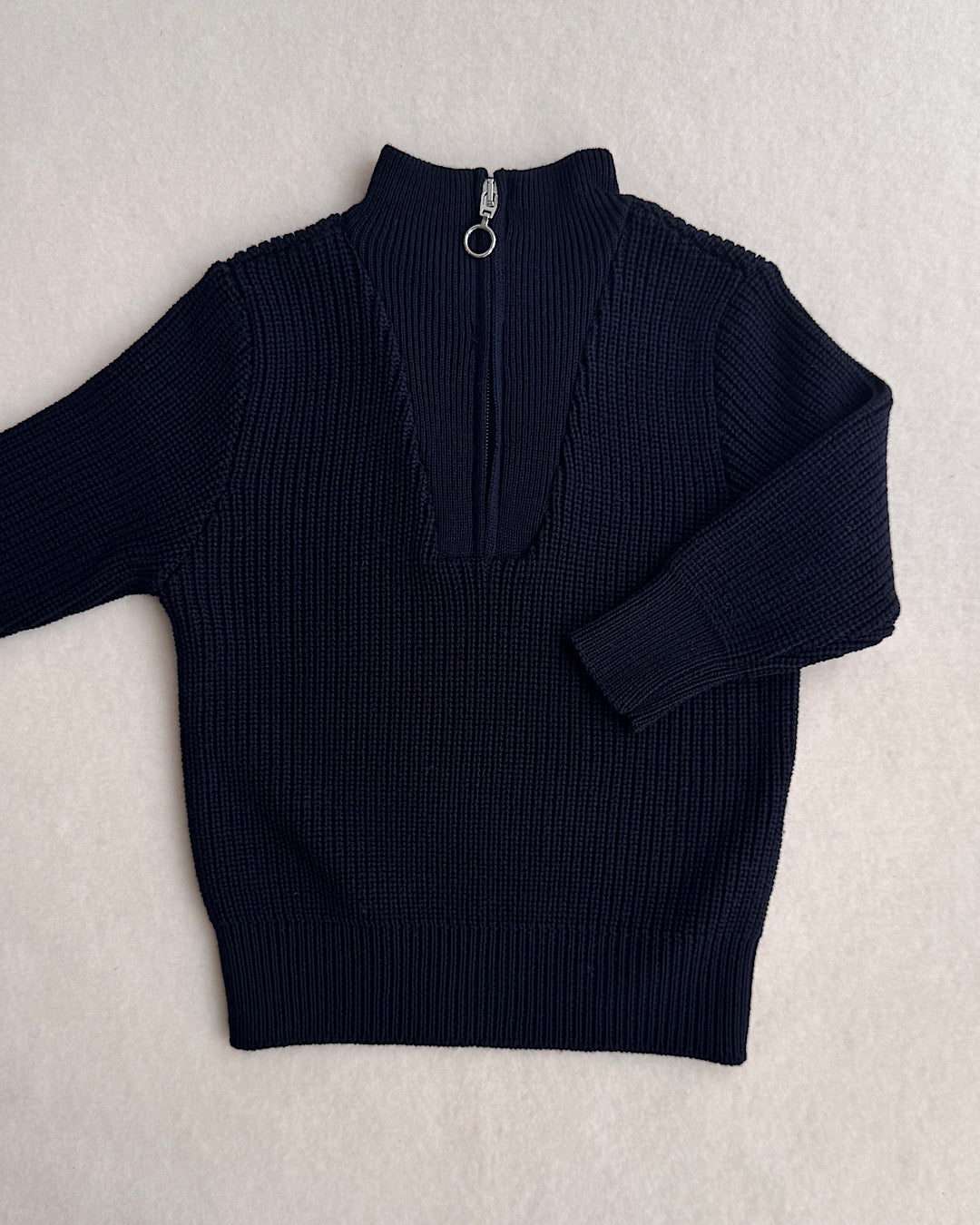 Trøje i 100% merinould - navy