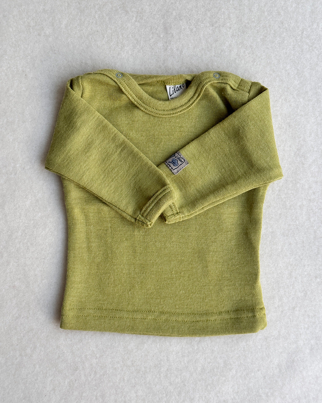Bluse uld/silke - kiwi