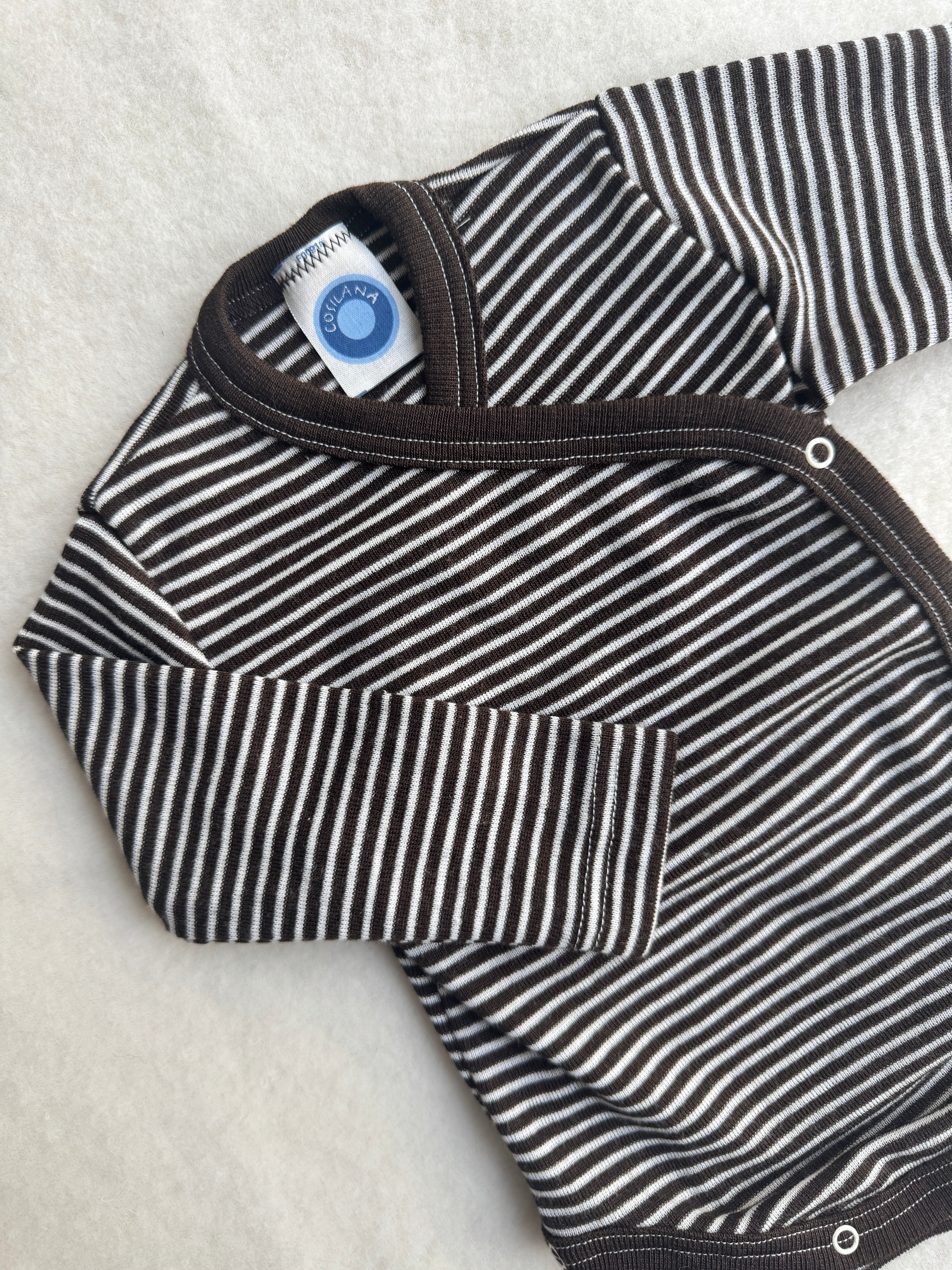 Baby-Body slå-om uld/silke