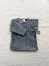 Slå om bluse Poeter x Lilano - mørkegrå