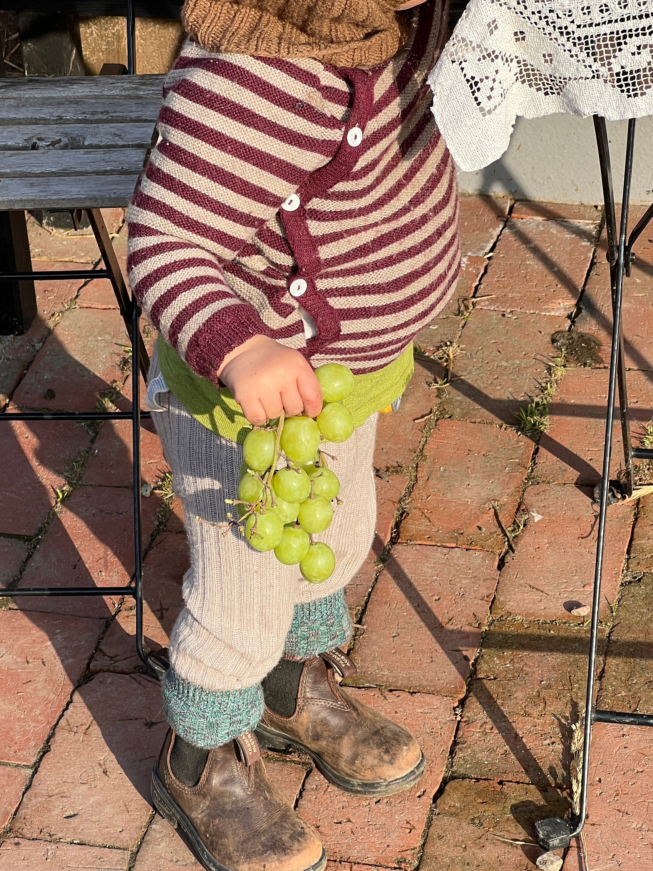 Uldtrøje - beige/hyldebær