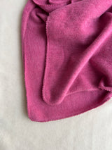 100% Uldfleece tæppe med smuk kant - Rosa