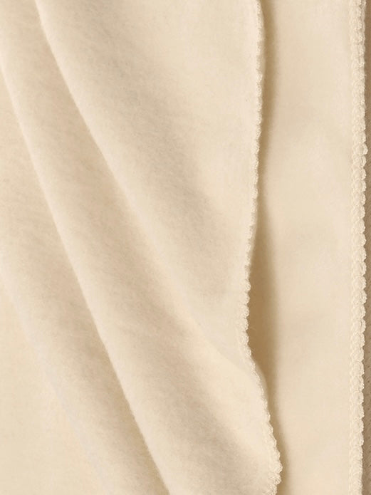 100% Wool Fleece Blanket with Beautiful Edge - Nature