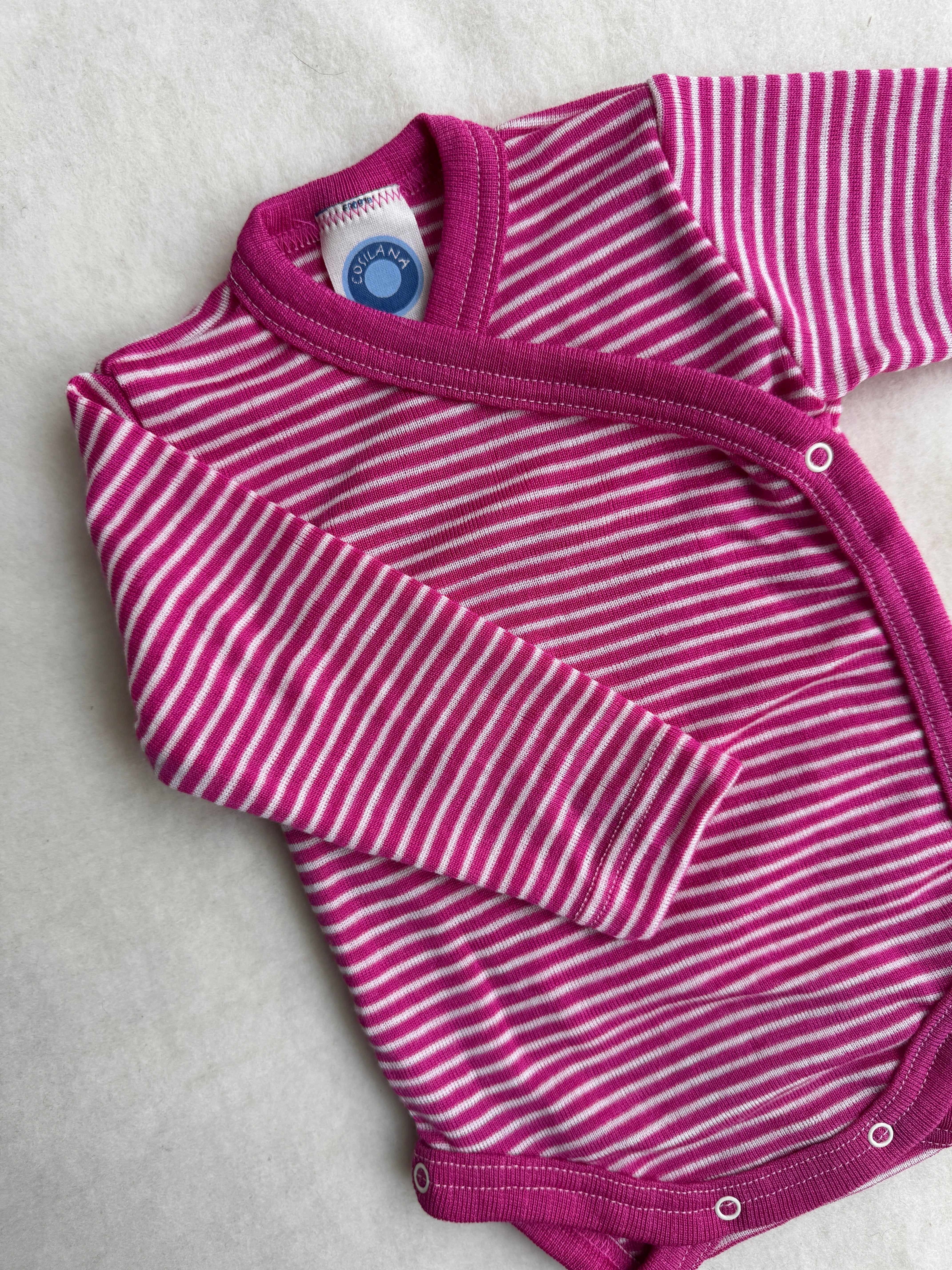 Baby-Body slå-om uld/silke